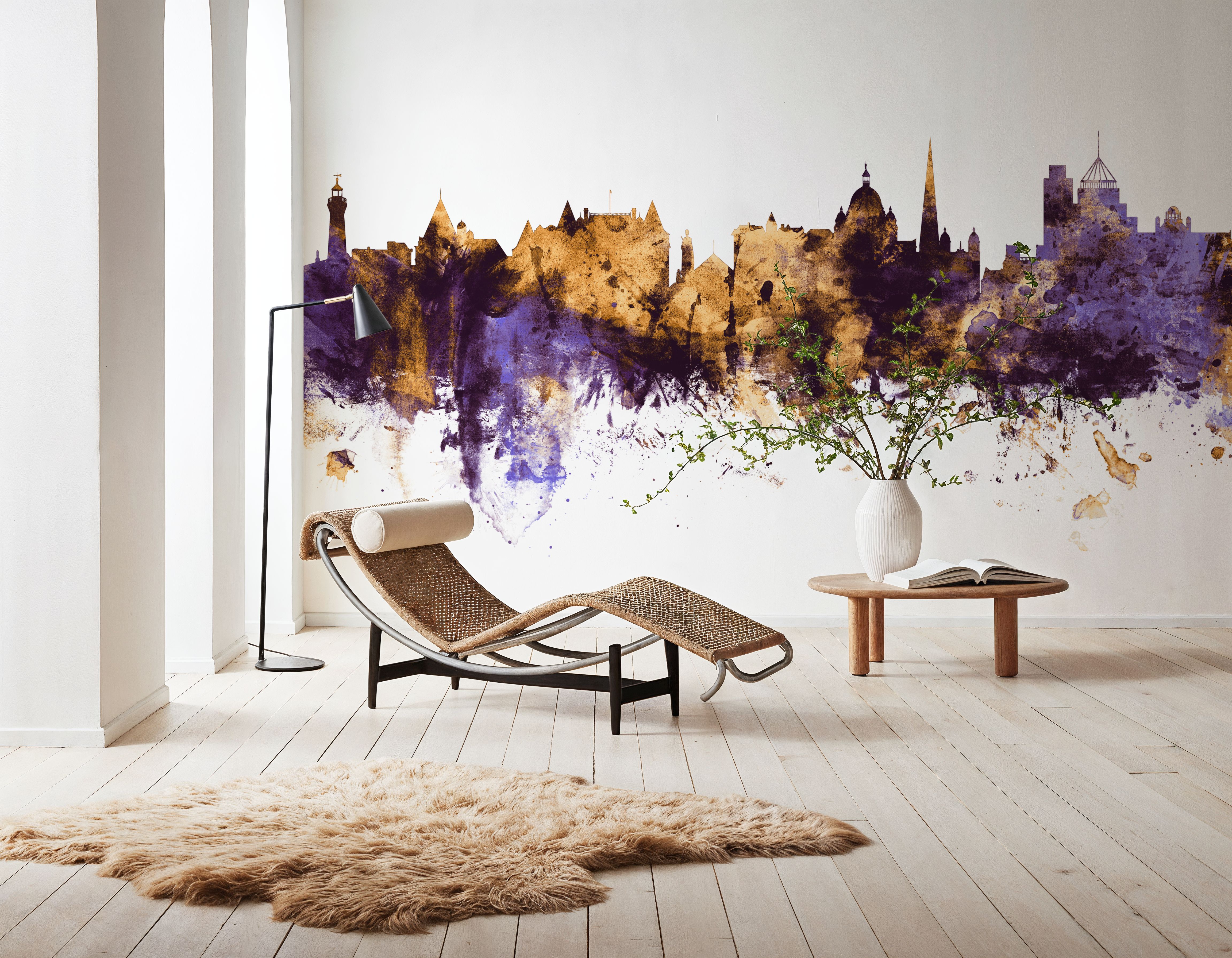 Victoria Canada Skyline Purple & Gold