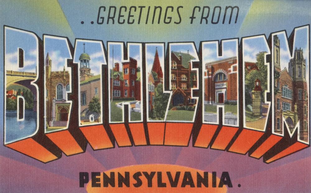 Greetings from Bethlehem - Screenprint Postcard