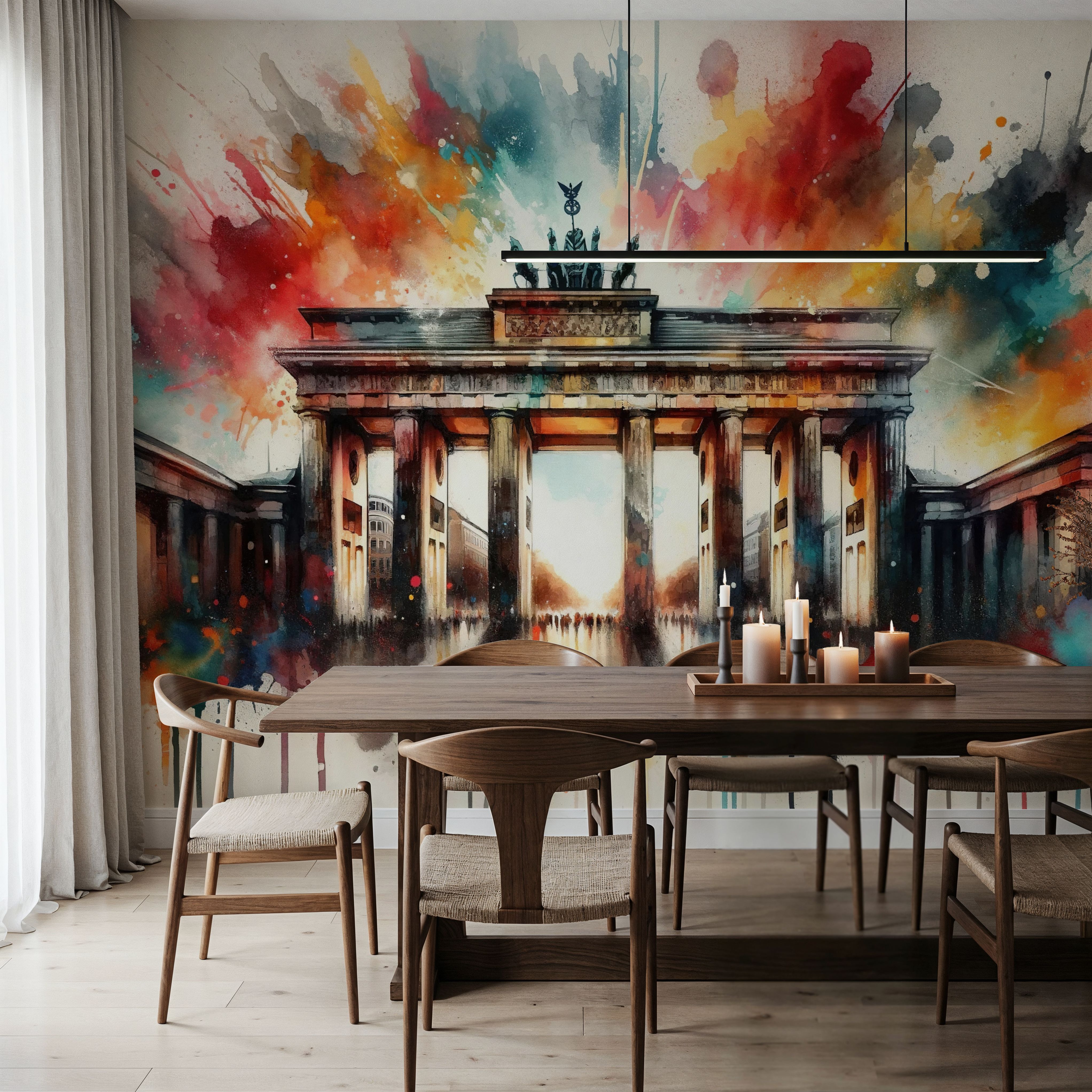 Watercolor Brandenburg Gate In Berlin