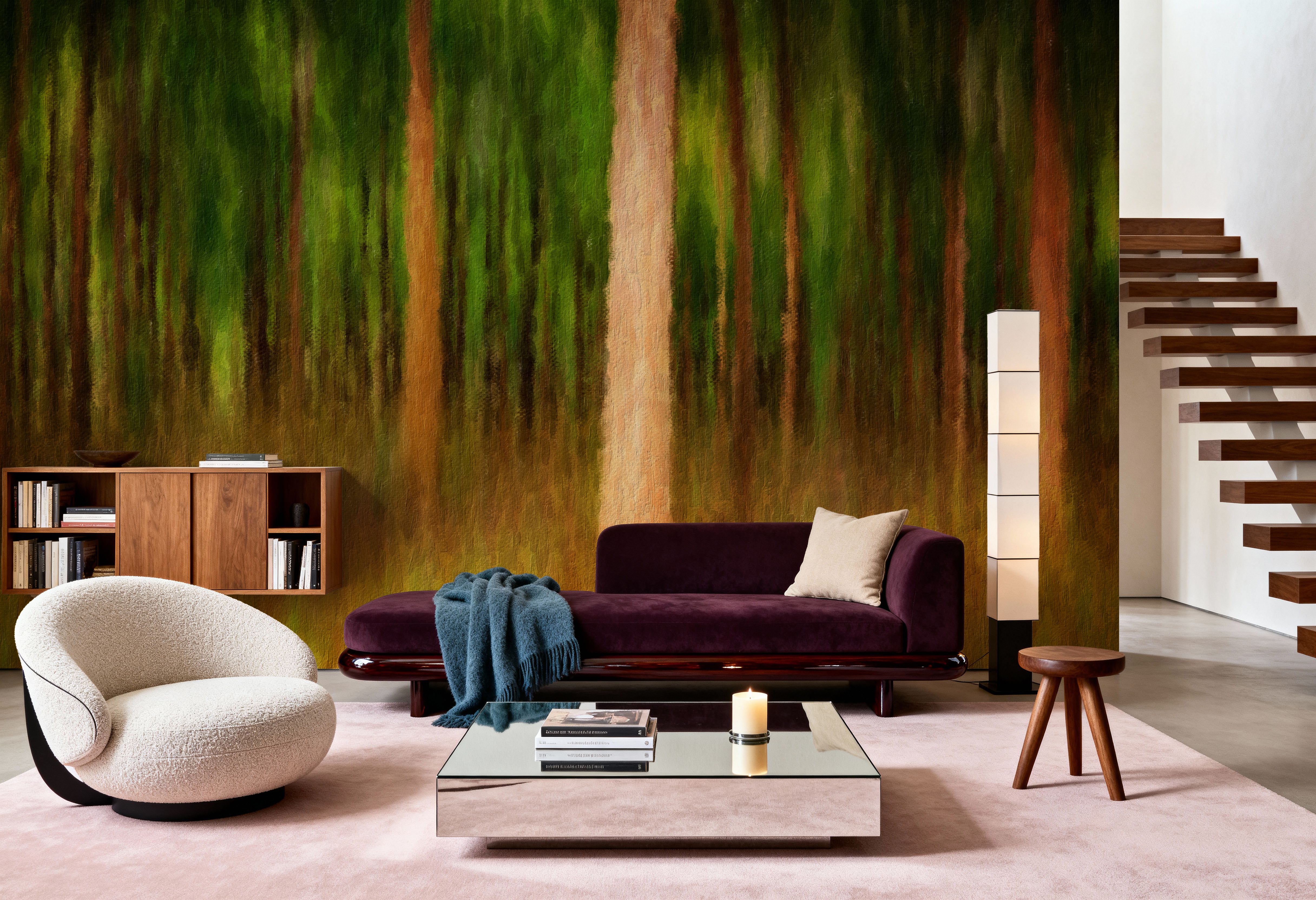 Mahogany Oil, Wallpaper