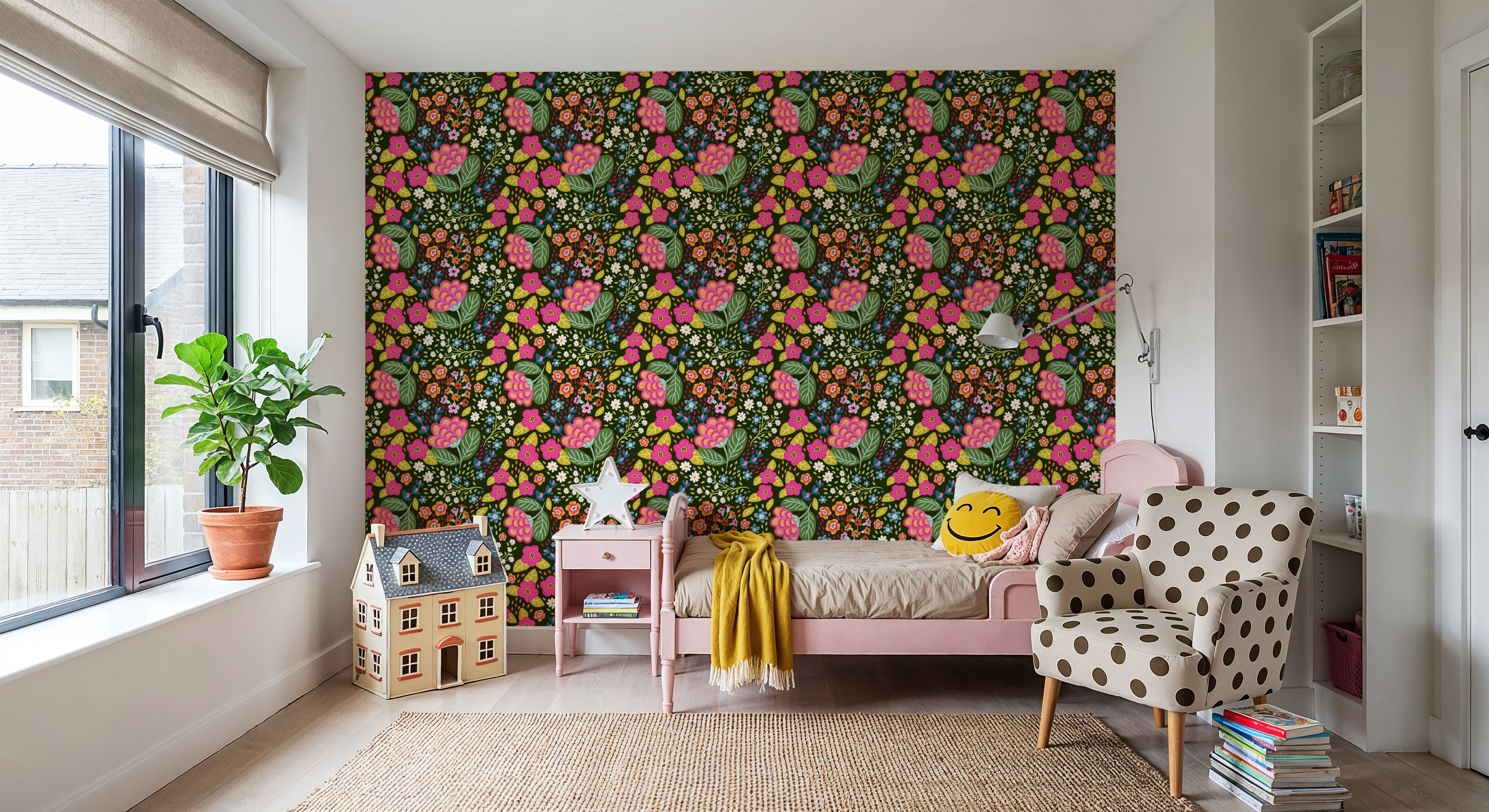 Happy Flowers, Pine Green