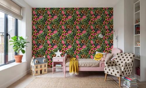 Happy Flowers, Pine Green