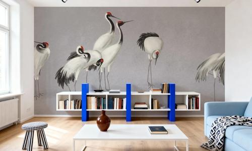 Japanese Cranes - Stone