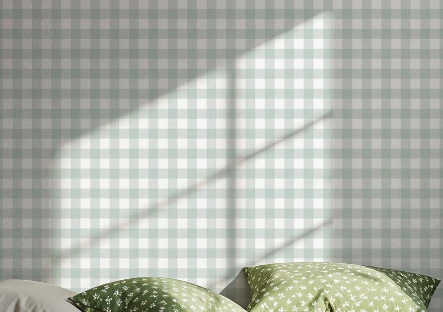 Gingham Linden Green