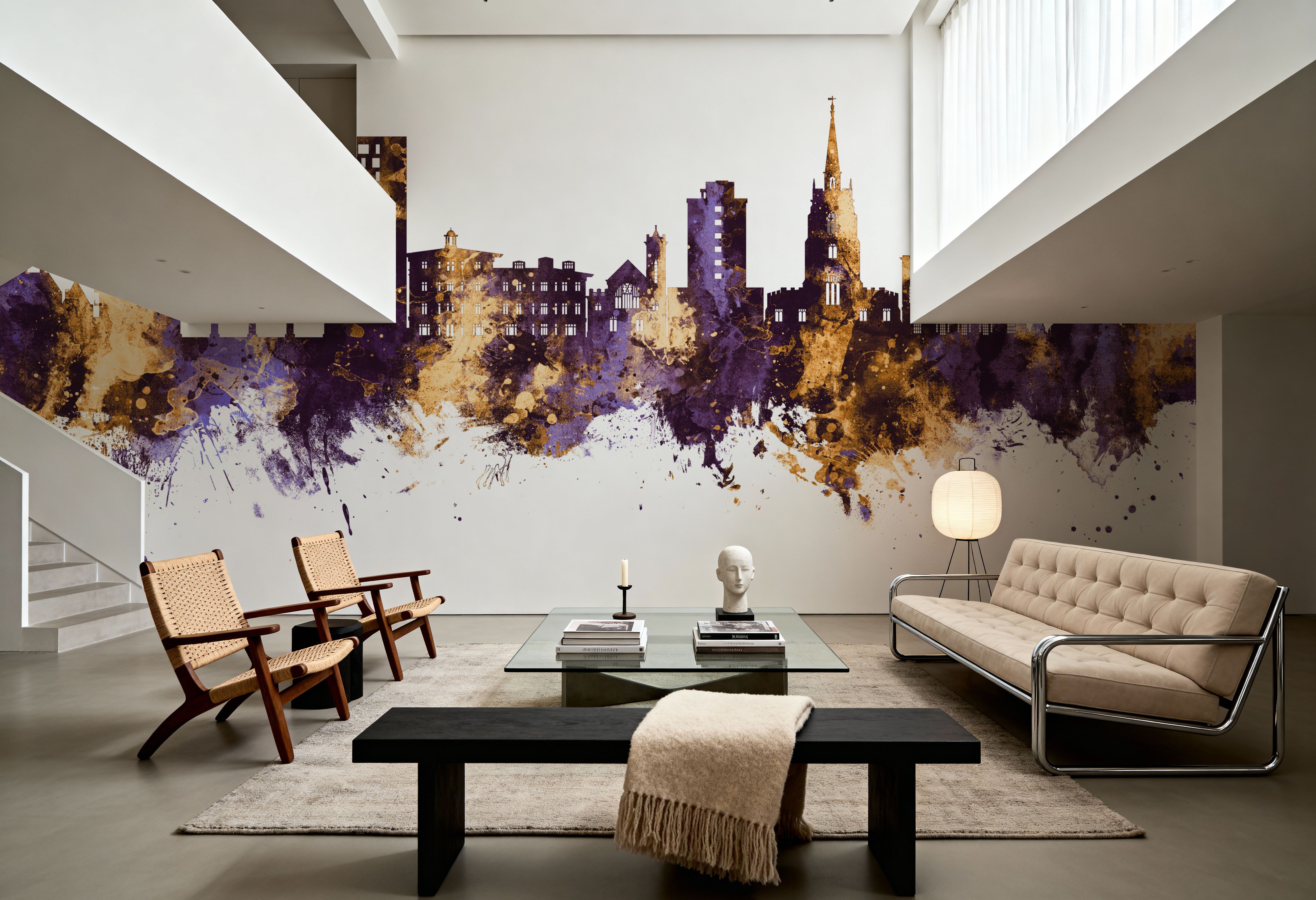 Chelmsford England Skyline Purple & Gold