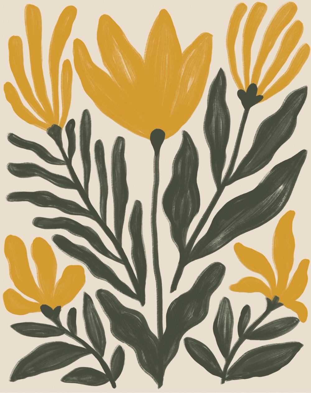 Simple Petals II Yellow