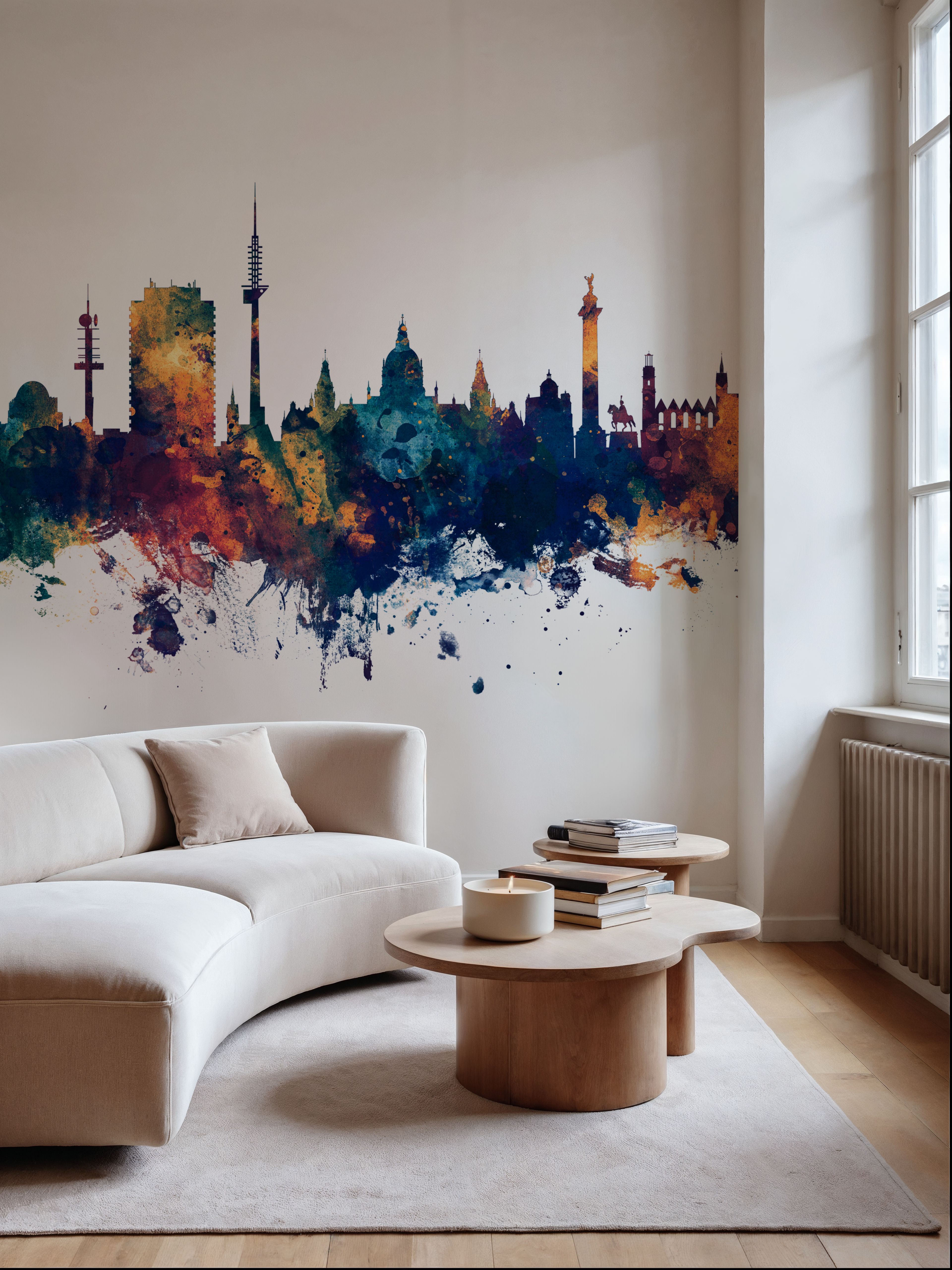 Hannover Germany Skyline Blue & Bronze