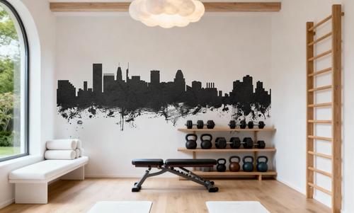 Baltimore Skyline Black & White
