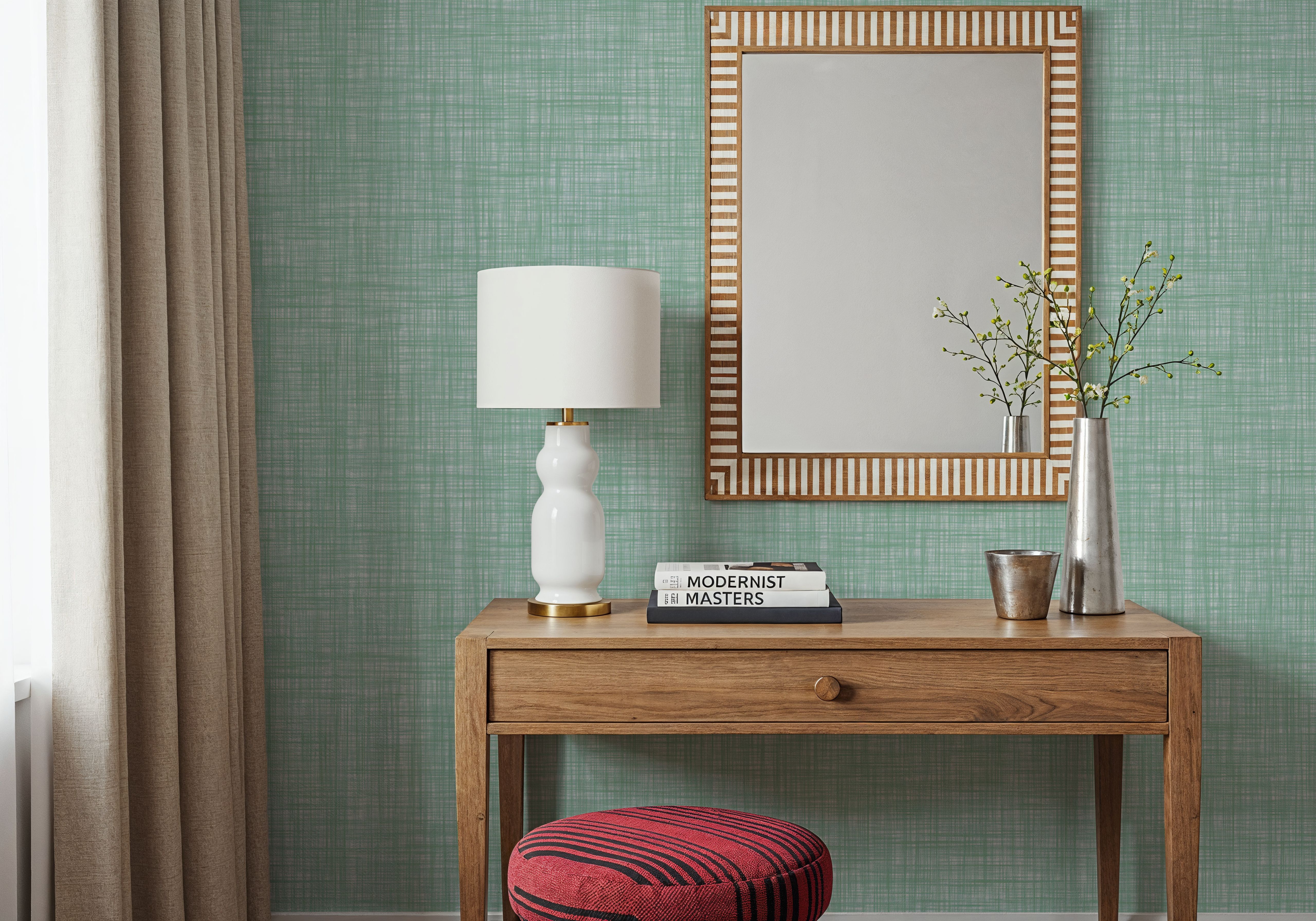 Mottled Linen Effect, Mint