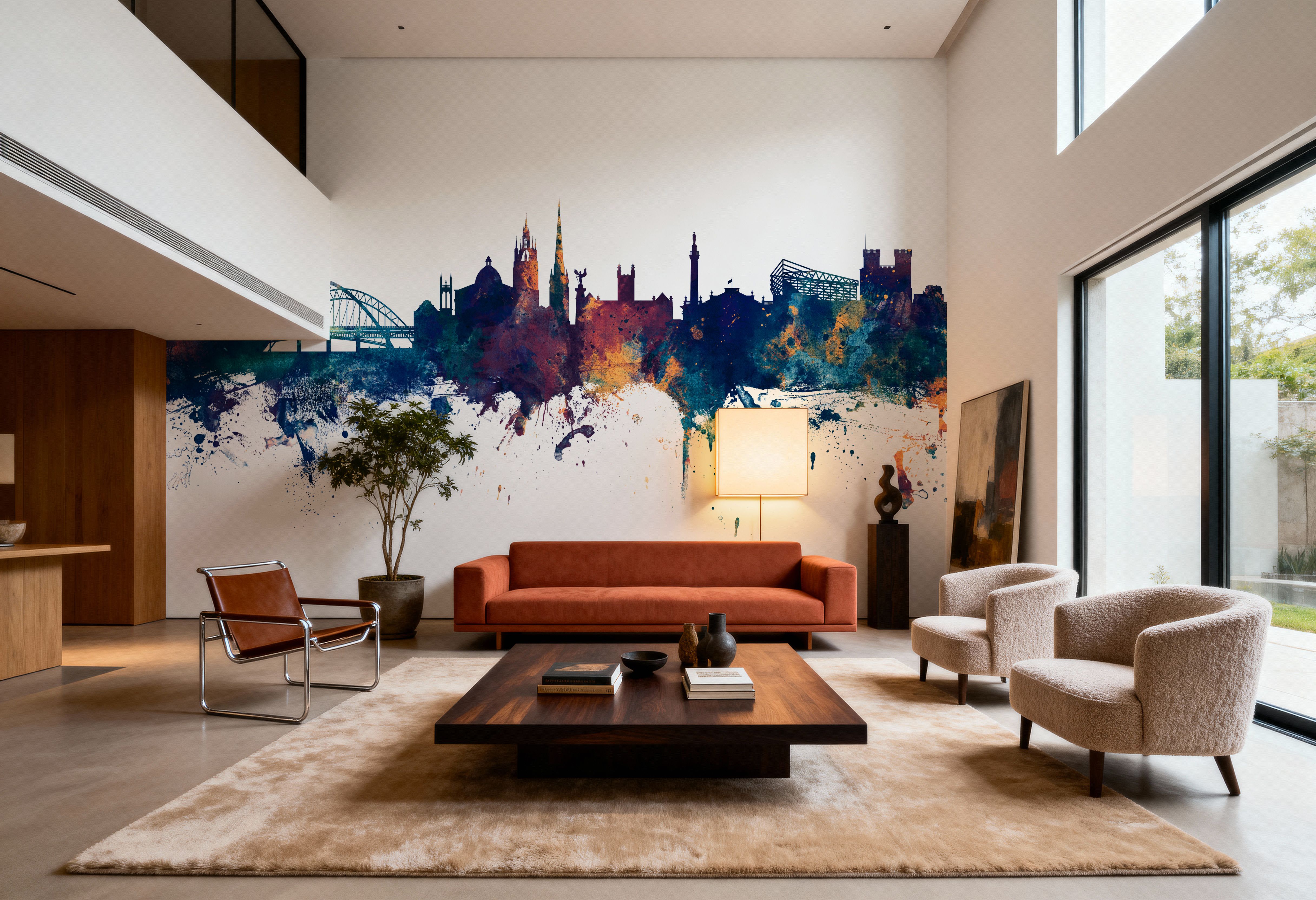 Newcastle England Skyline Blue & Bronze