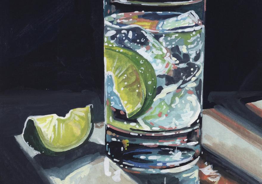 Light Reflecting Off a Cocktail