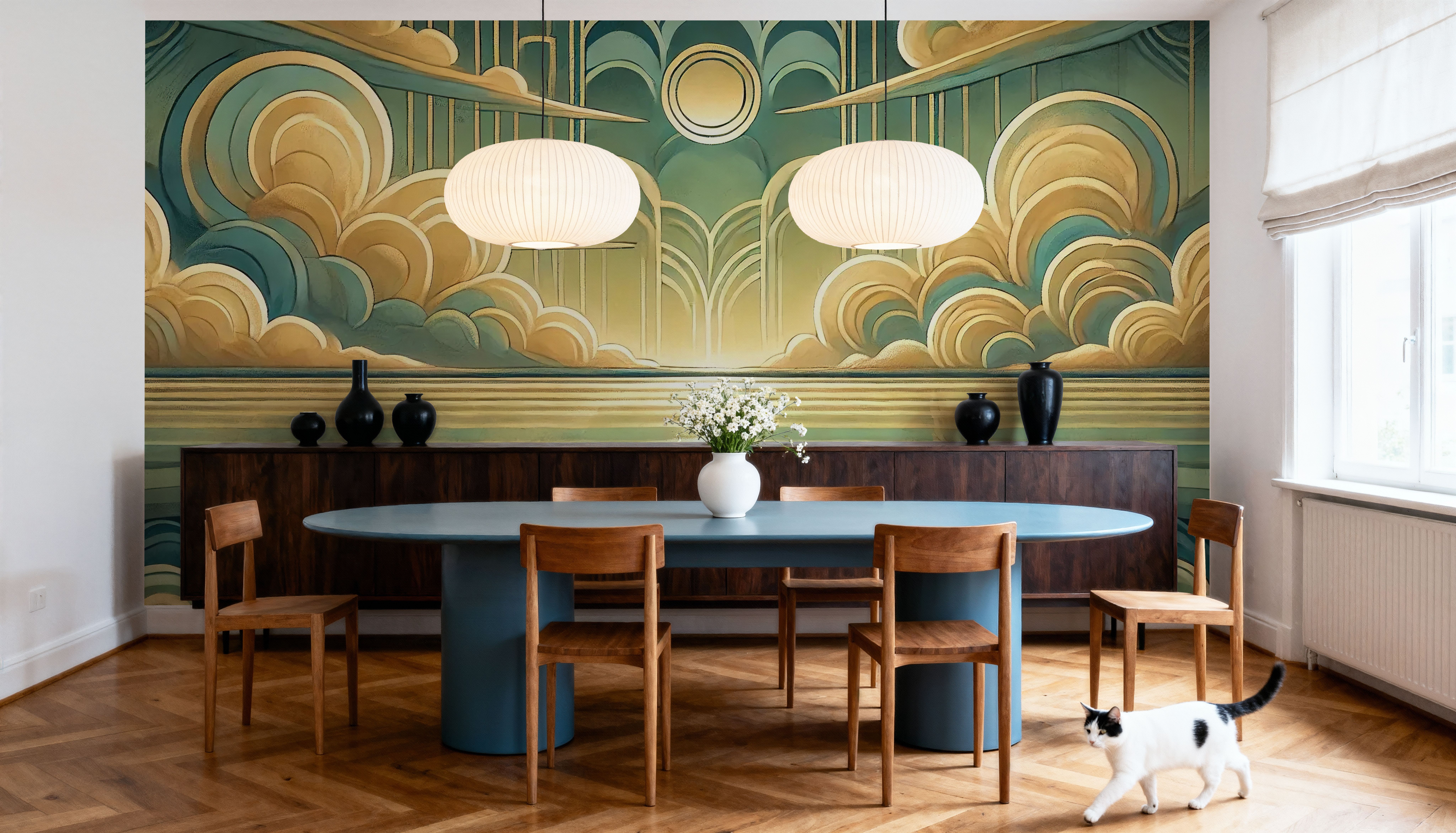 Elegant Sunburst in Art Deco