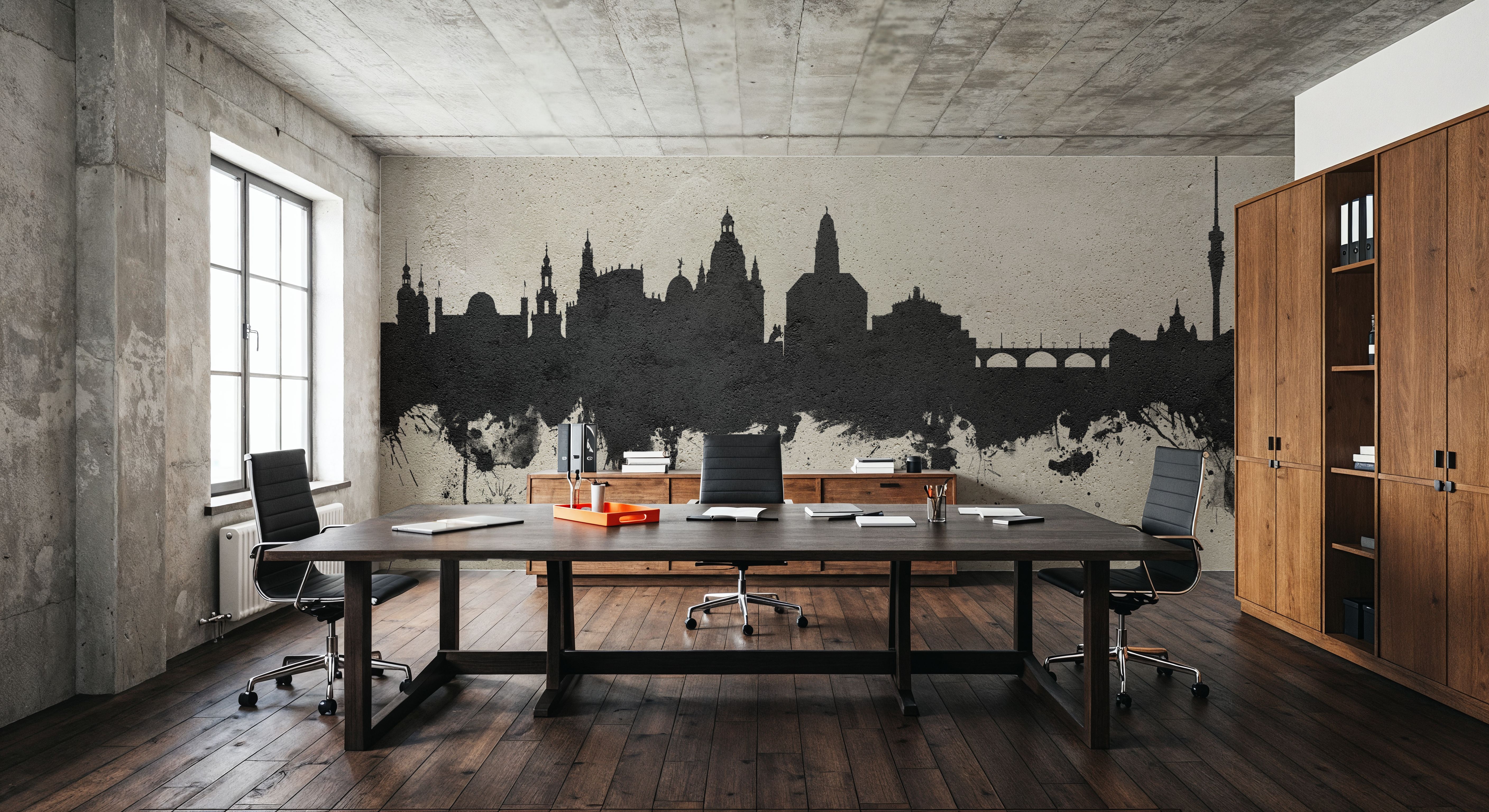 Dresden Germany Skyline Concrete, Tapeten