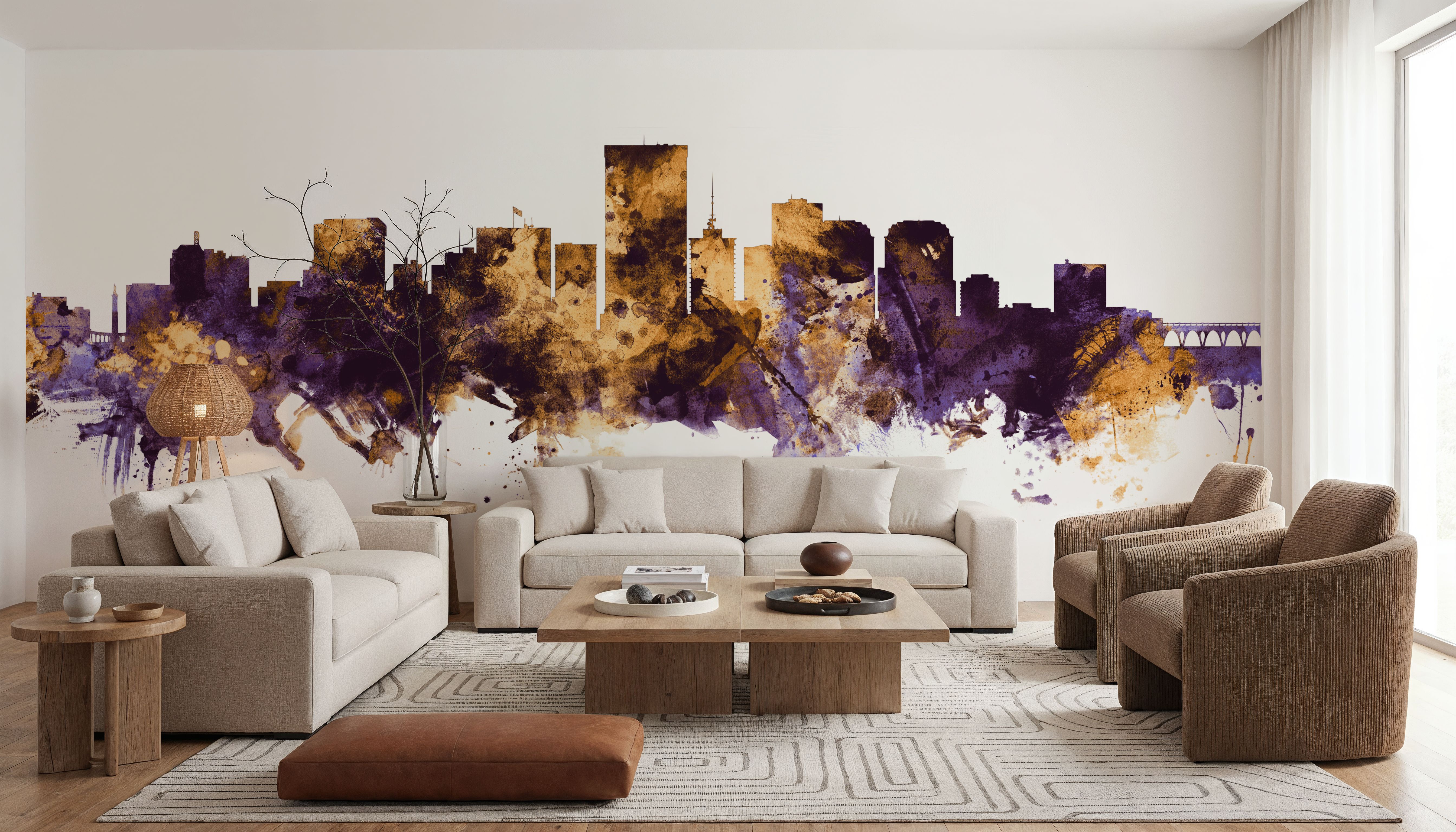 Richmond Virginia Skyline Purple & Gold