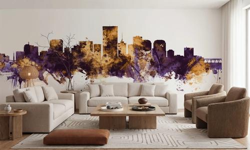 Richmond Virginia Skyline Purple & Gold
