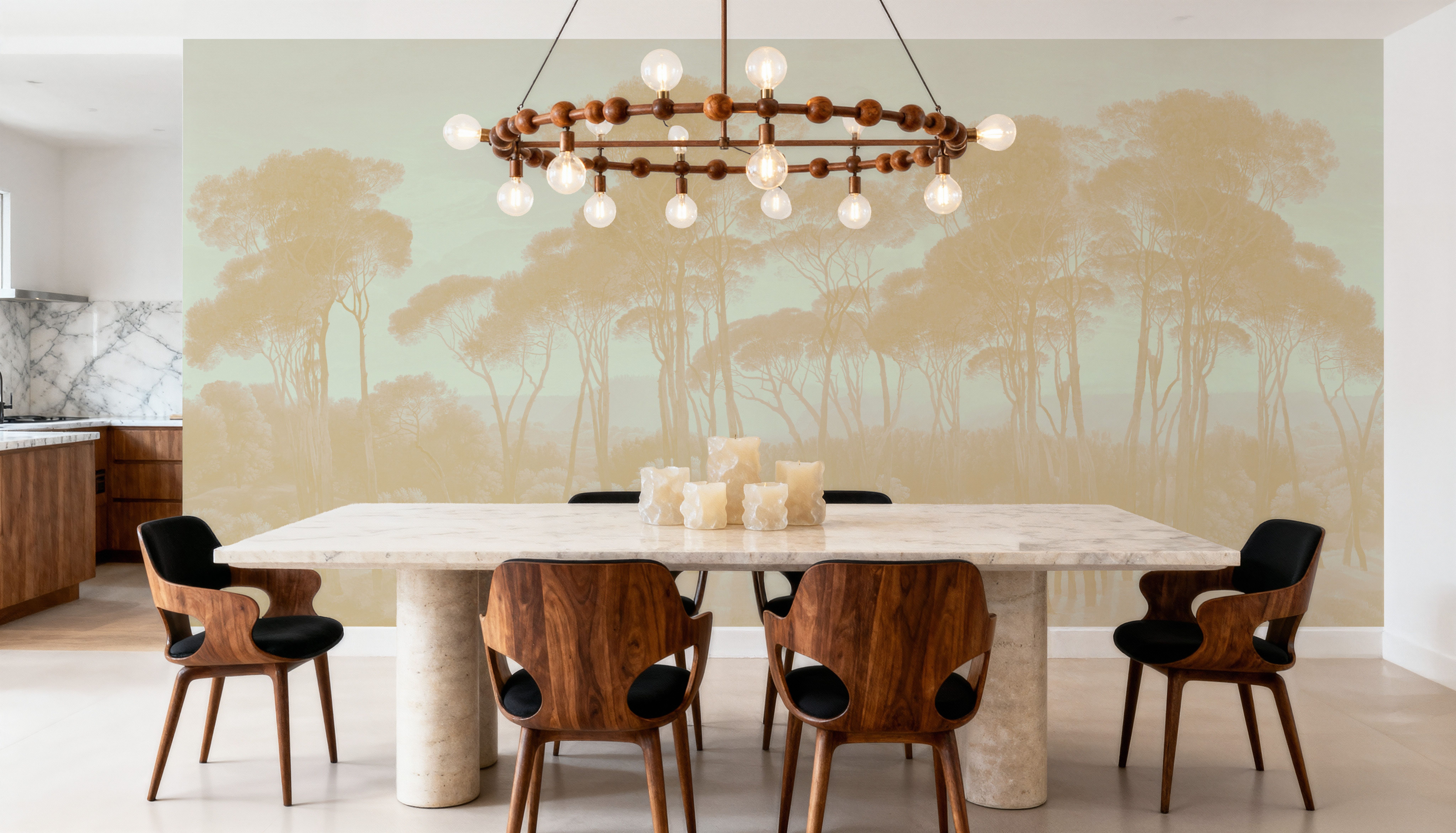 Mediterranean Pine Landscape, Apricot