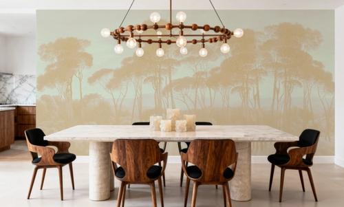 Mediterranean Pine Landscape, Apricot