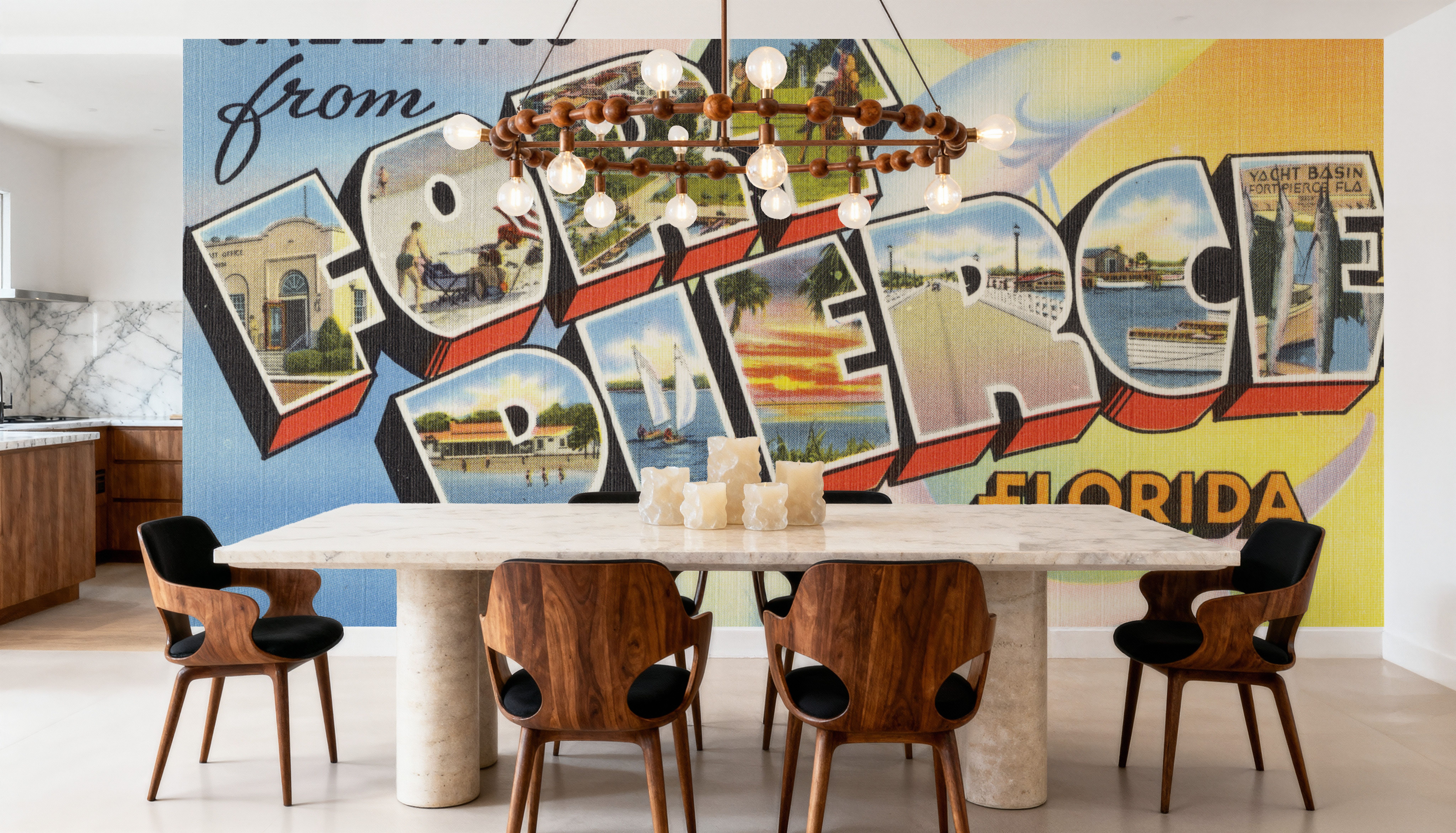 Greetings from Fort Pierce - Screenprint Postcard