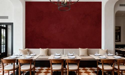 Subtle Plaster Wall, Cherry Red