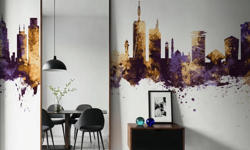 Nairobi Kenya Skyline Purple & Gold