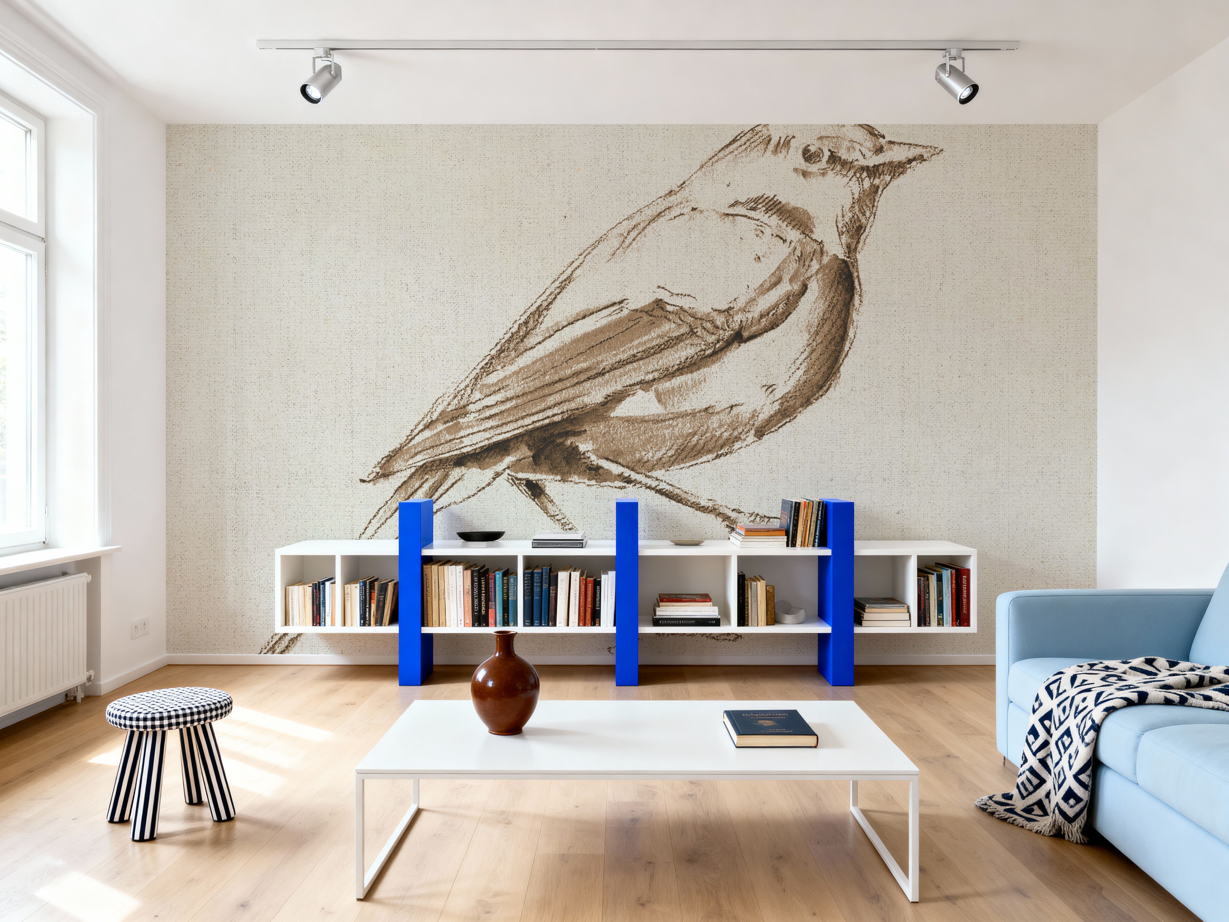 A Blue Note Bird I, Papel pintado
