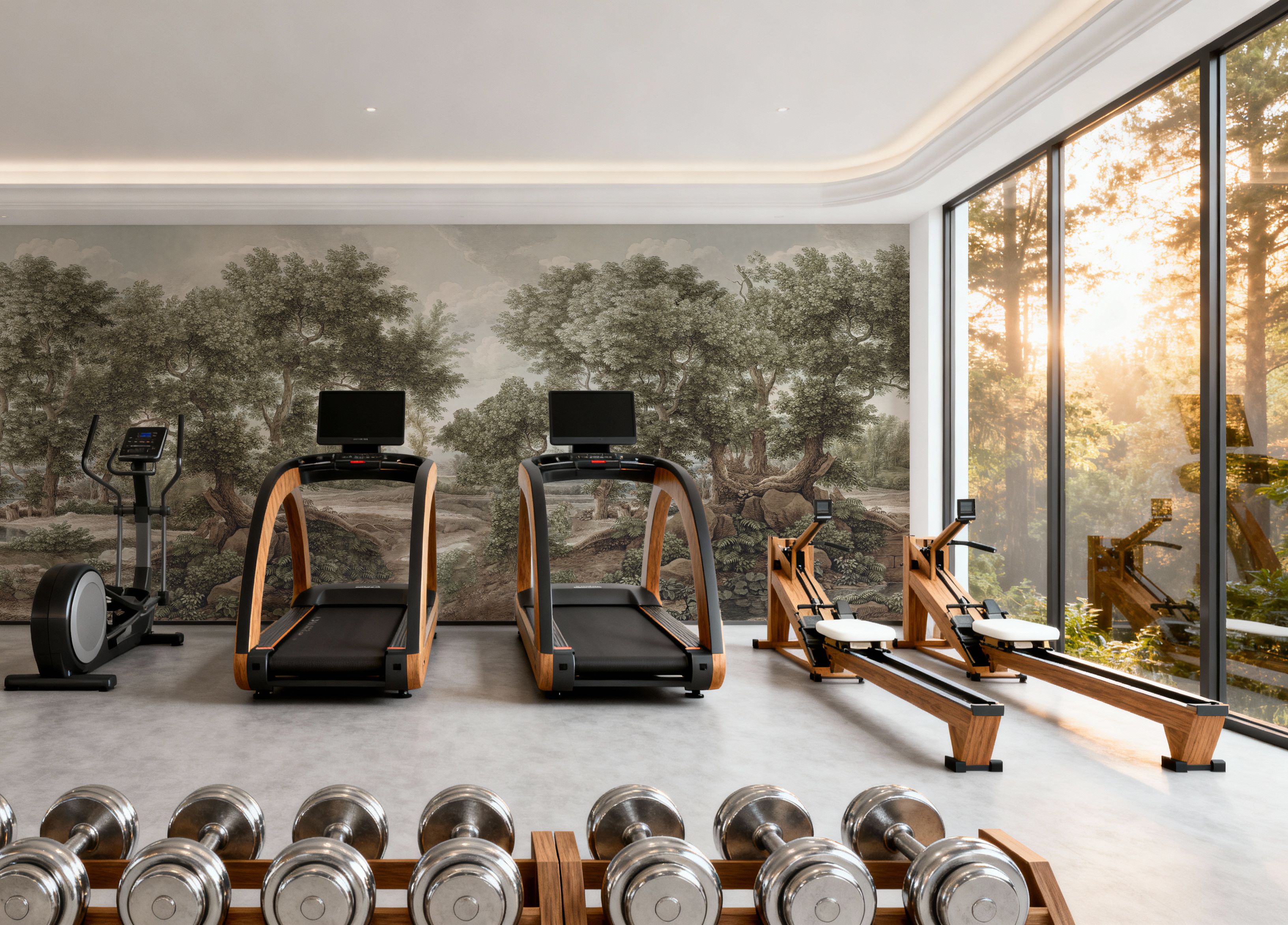 Riverbank Oak Landscape, Olive