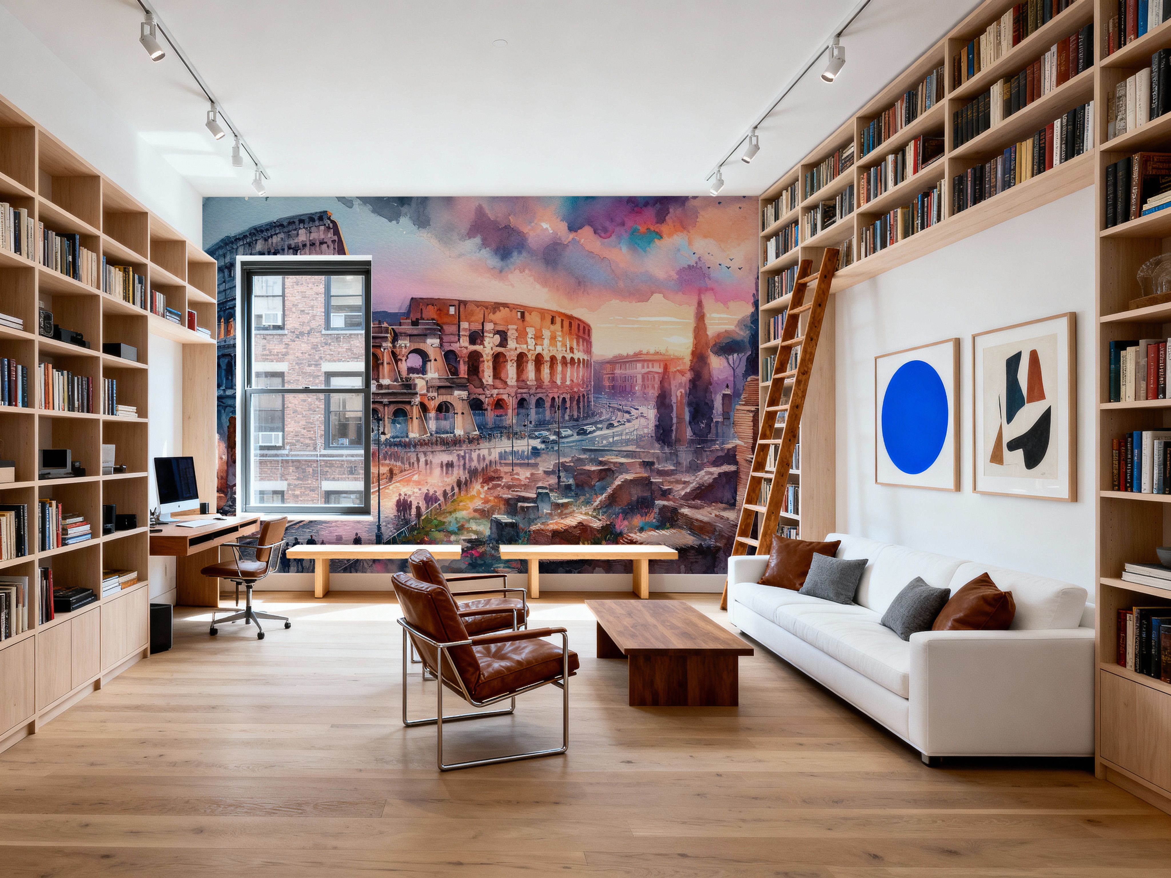 Watercolor Rome Colosseum