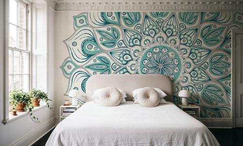 Spiral Mandala Teal