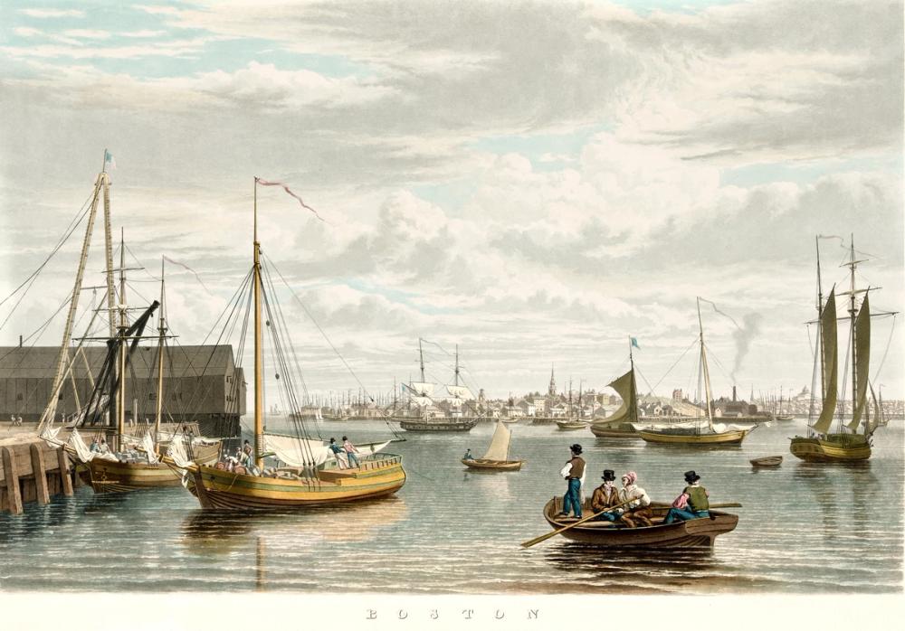 Old view of Boston from City Point 1833