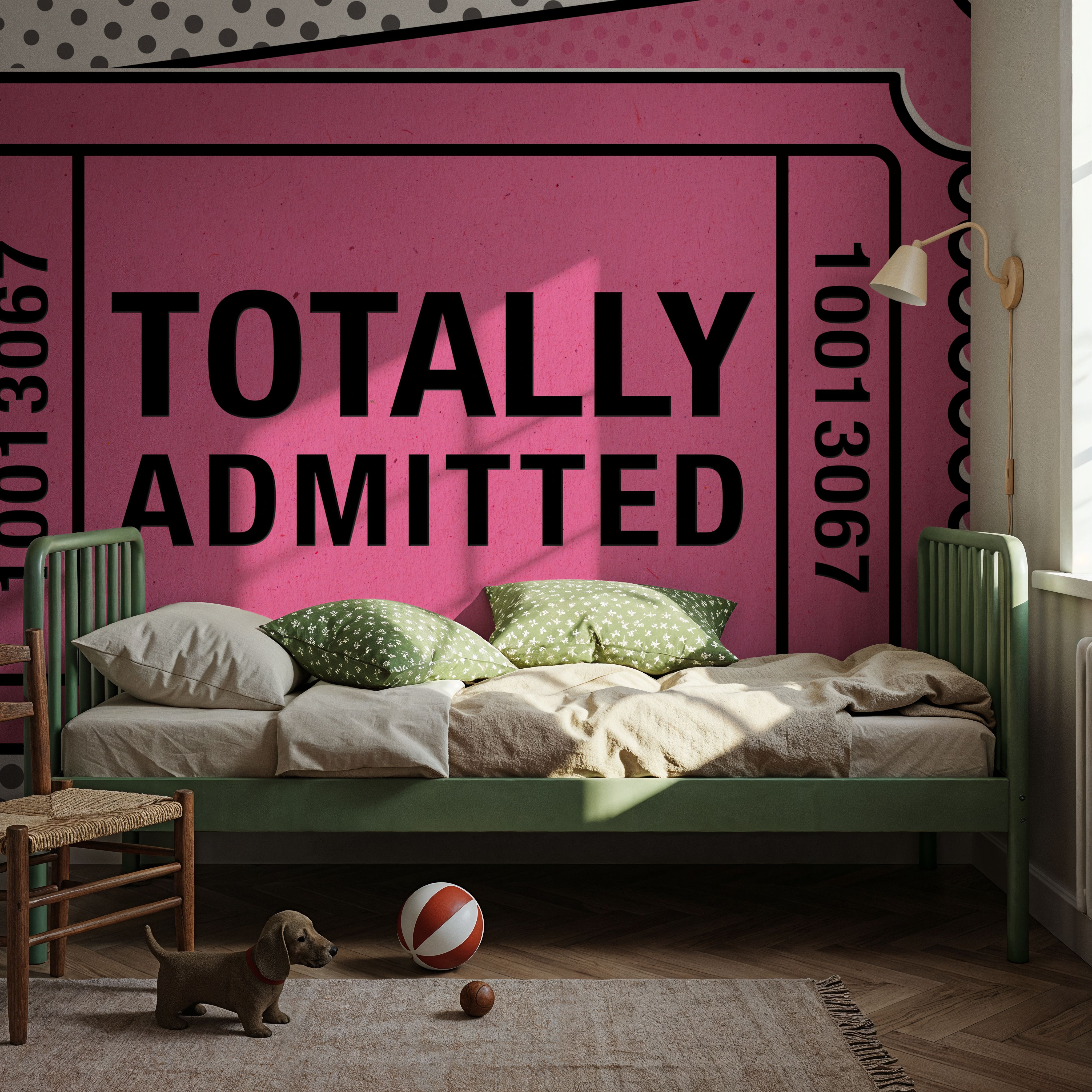 Wall Mural - Admit I - Polka Dots Pop mural wallpaper - Bedroom - Wallism US - Premium, Textured or Peel & Stick