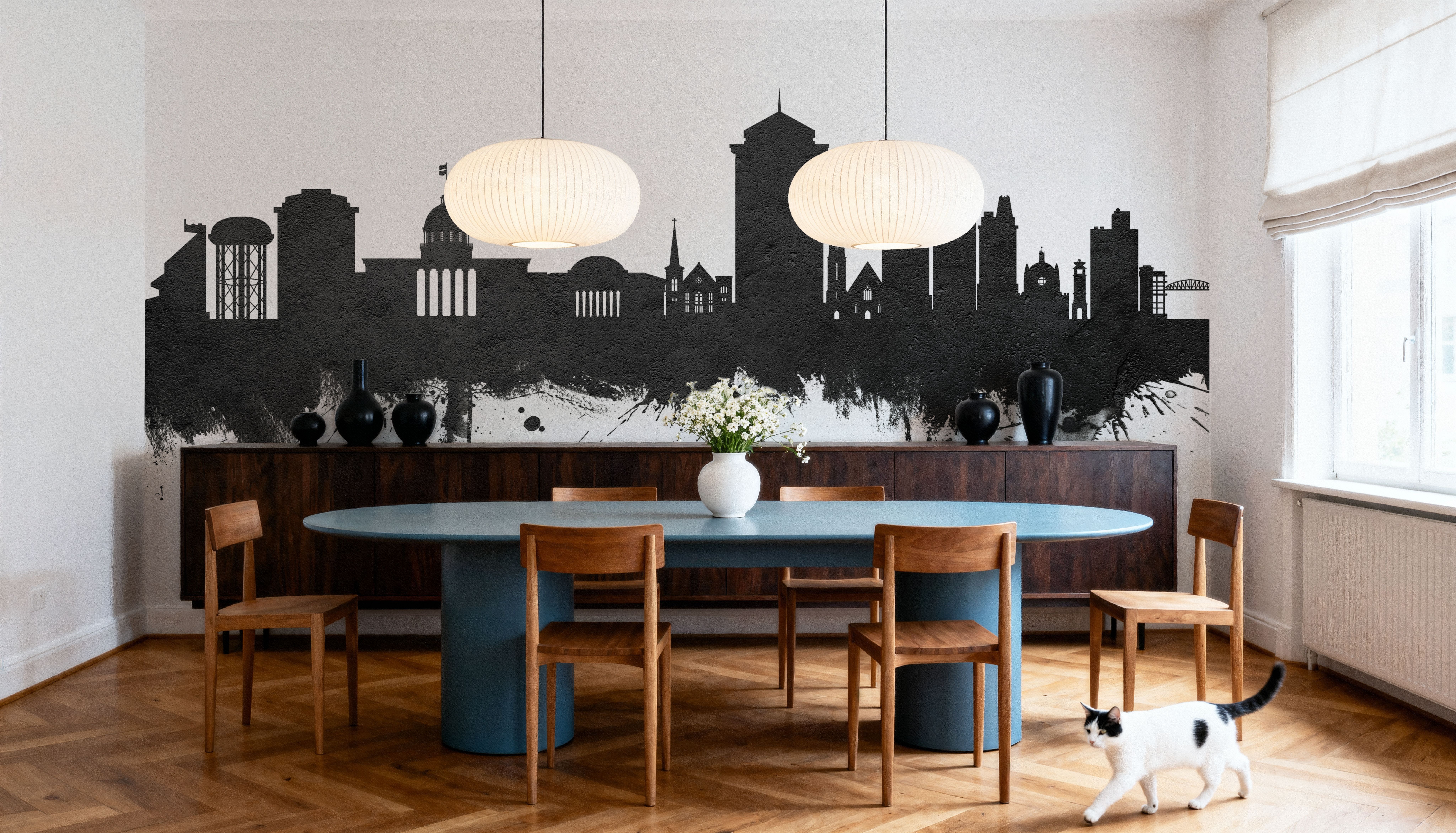 Montgomery Alabama Skyline Black & White