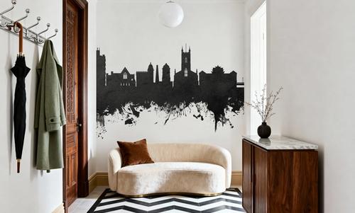 Stoke-on-Trent Skyline Black & White