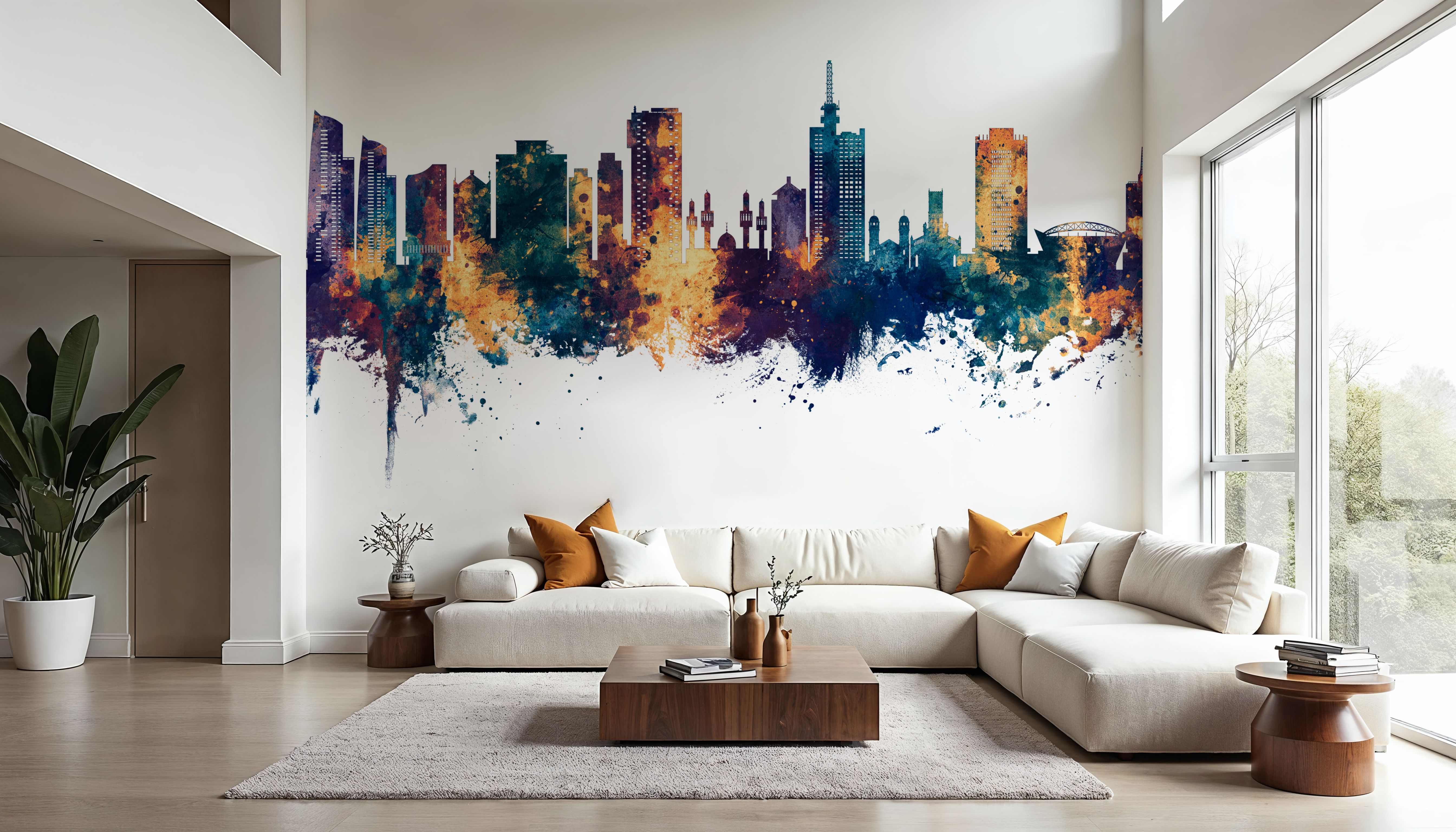 Lagos Nigeria Skyline Blue & Bronze