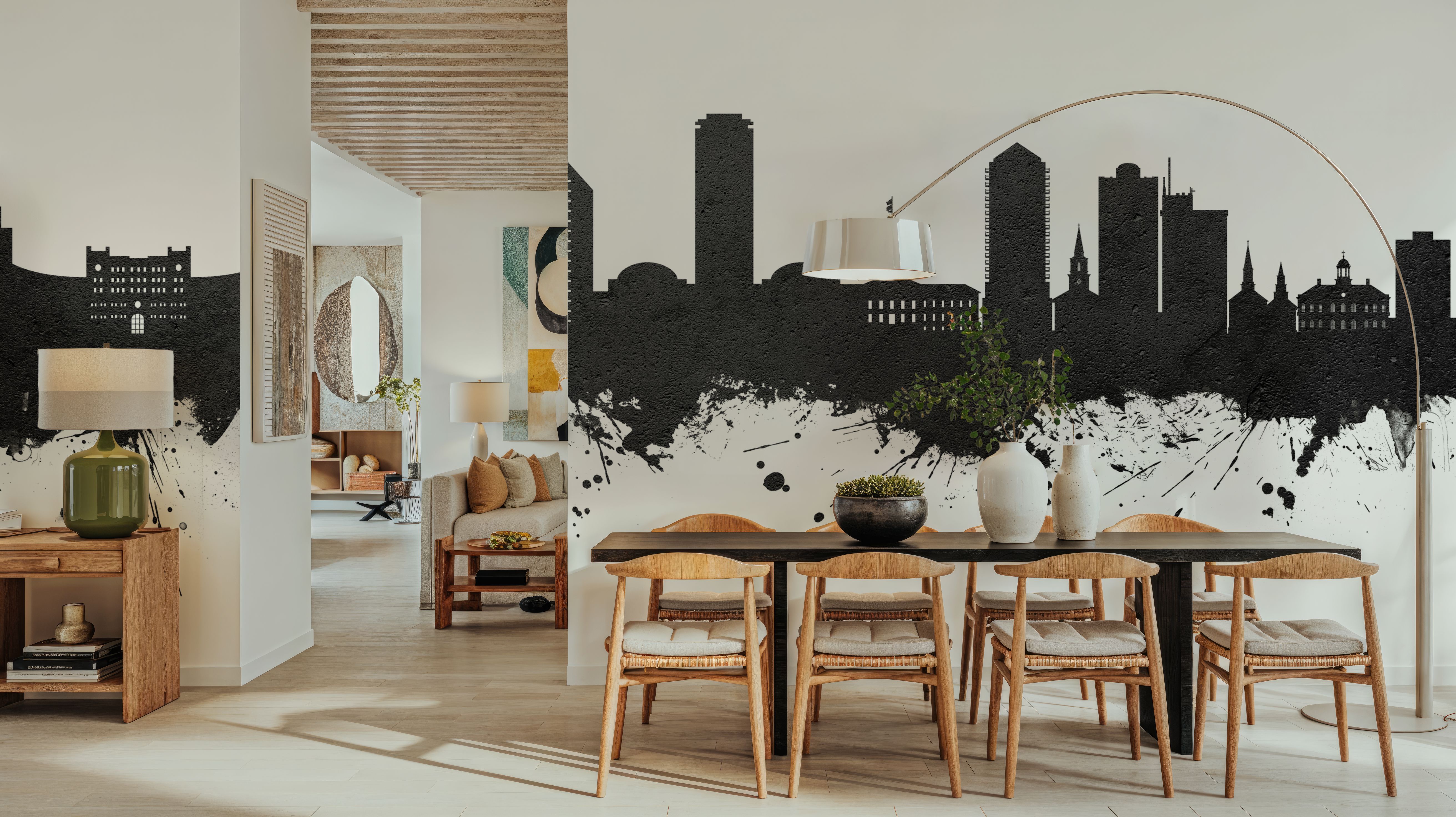 Tallahassee Florida Skyline Black & White