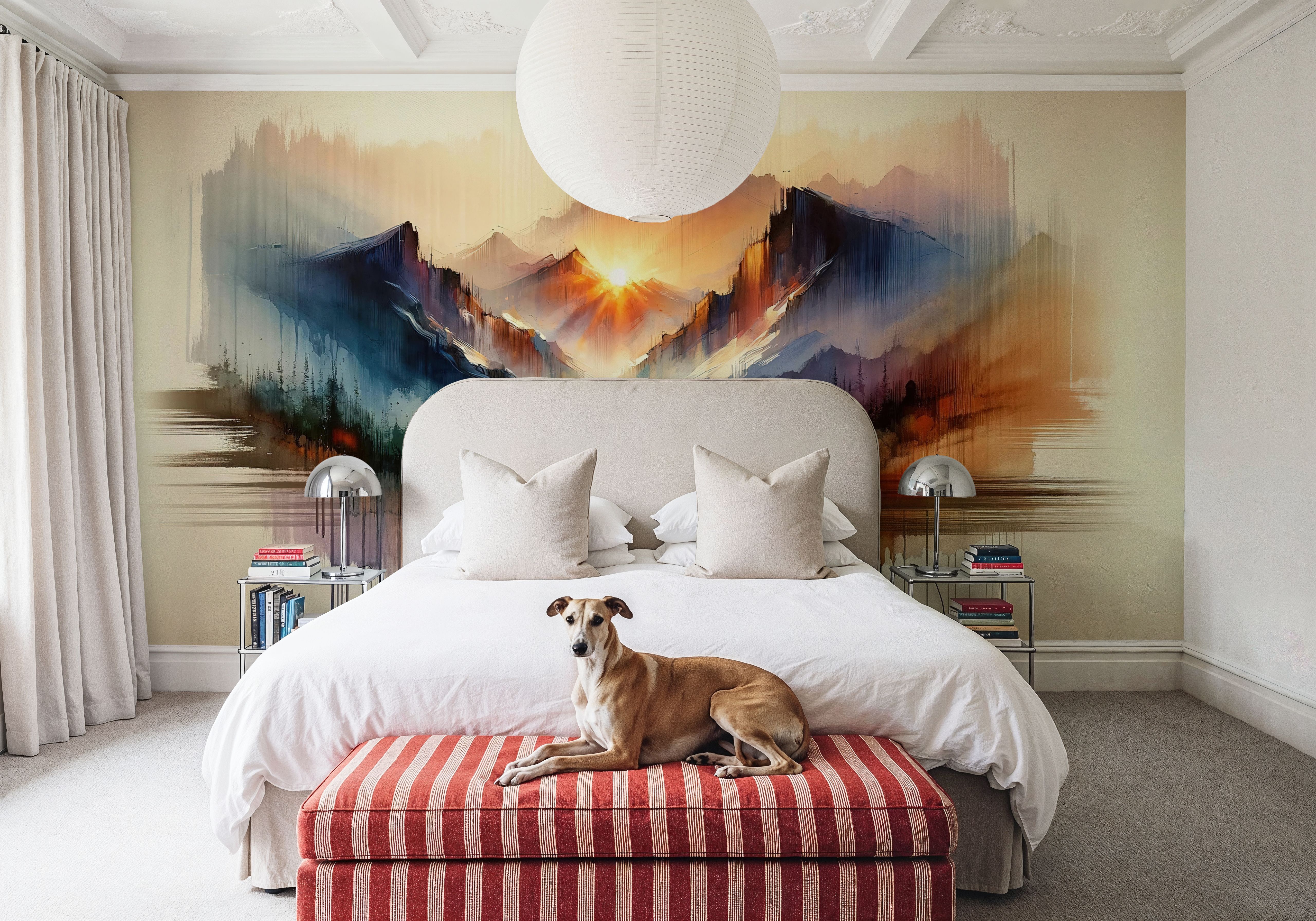 Watercolor Abstract Mountains, Wallpaper