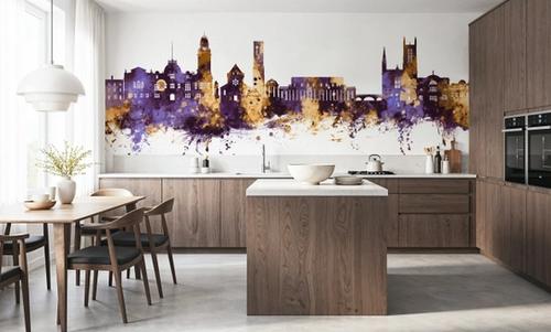 Royal Leamington Spa England Purple & Gold