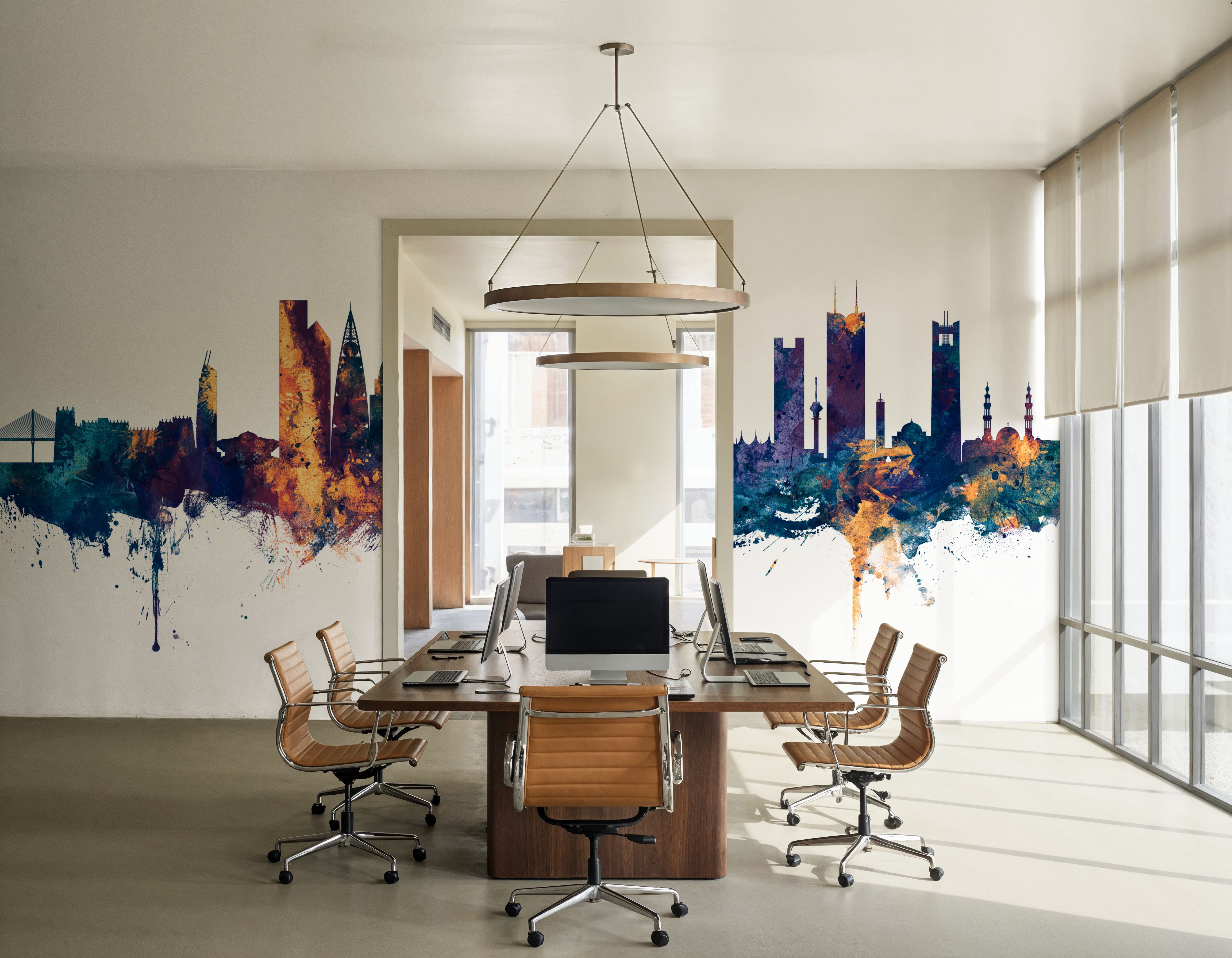 Riyadh Saudi Arabia Skyline Blue & Bronze