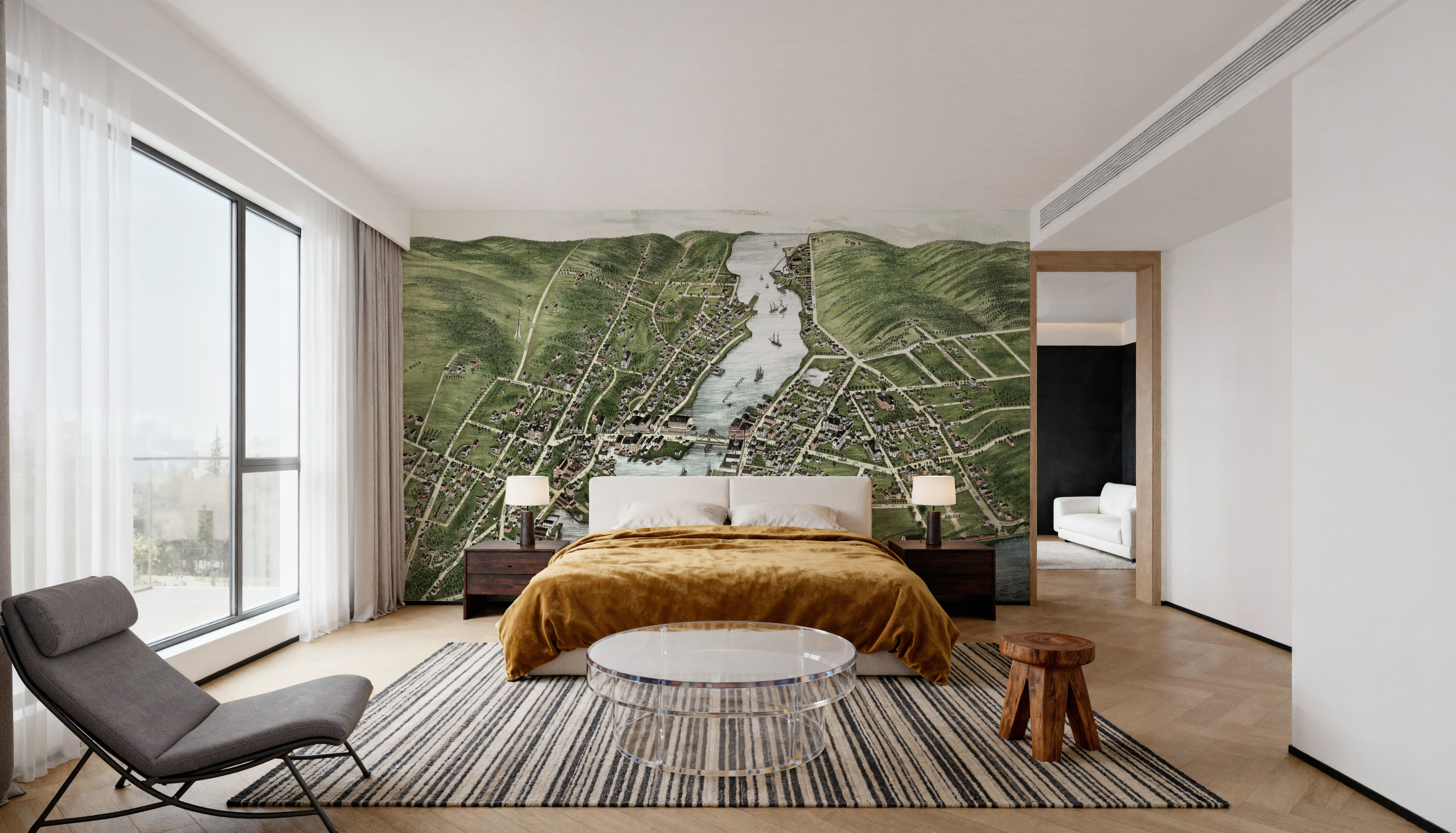 Old view of Mystic River, Connecticut, 1879