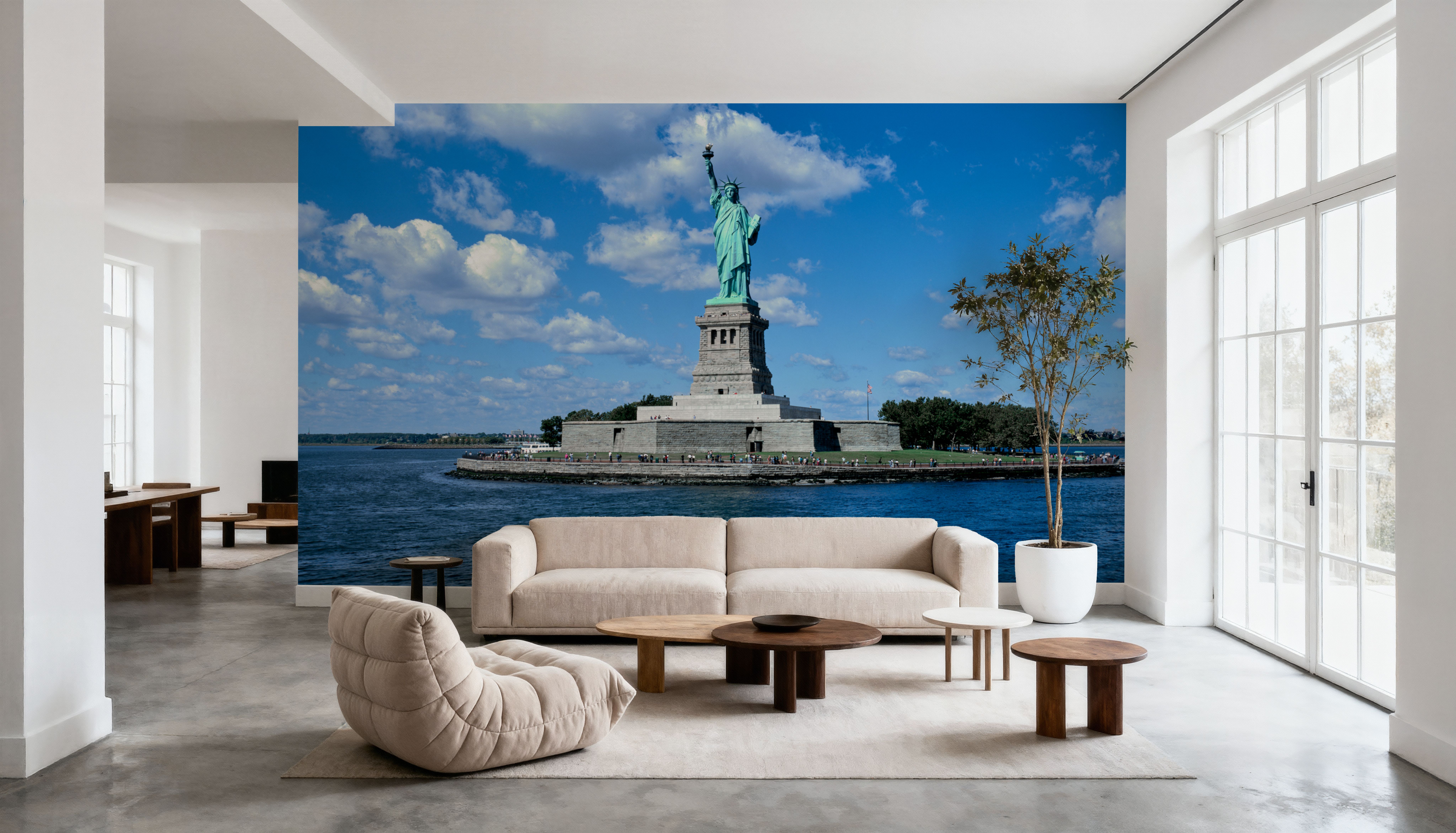 Clouds over the Statue of Liberty