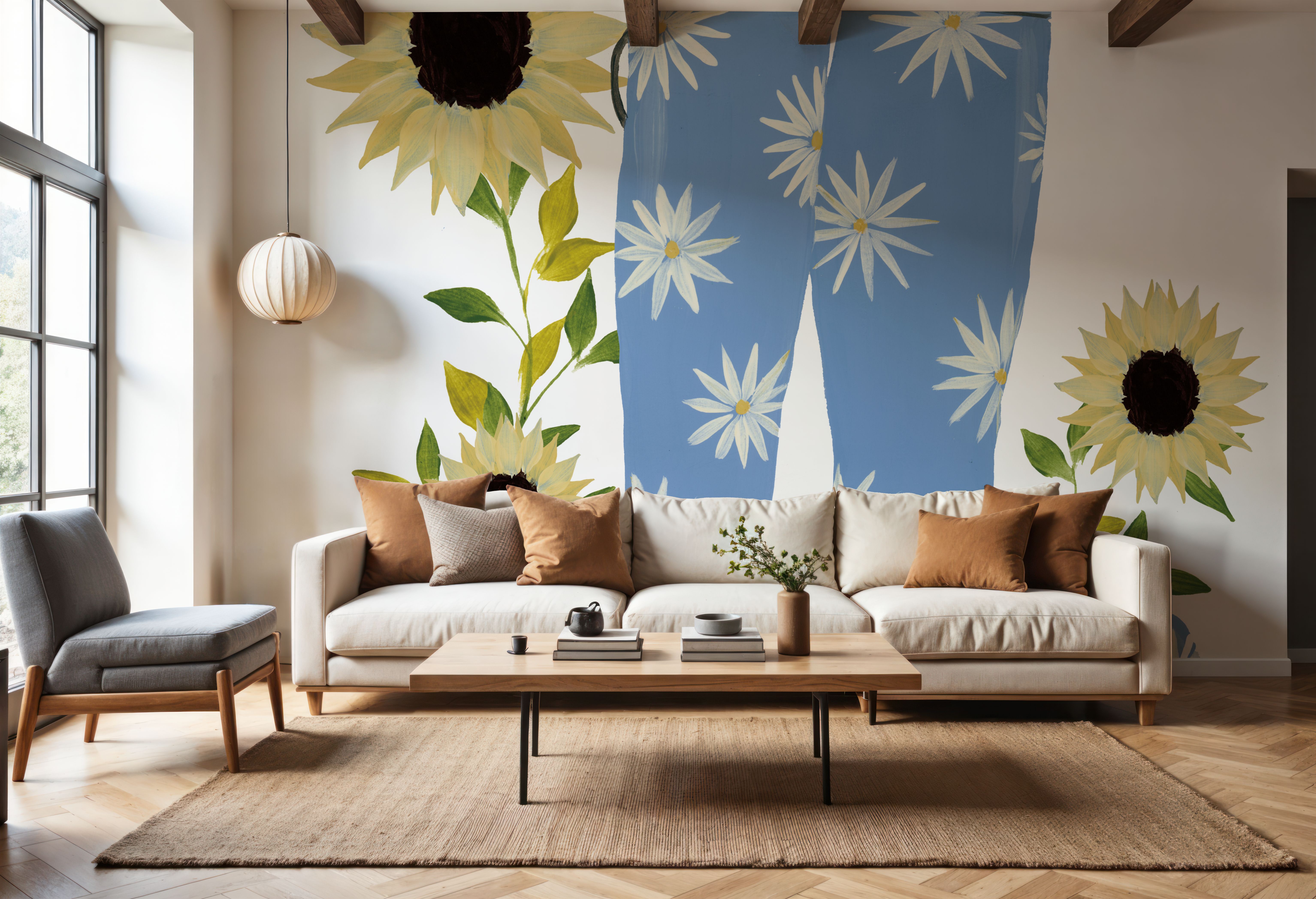 Boots with Sunflowers