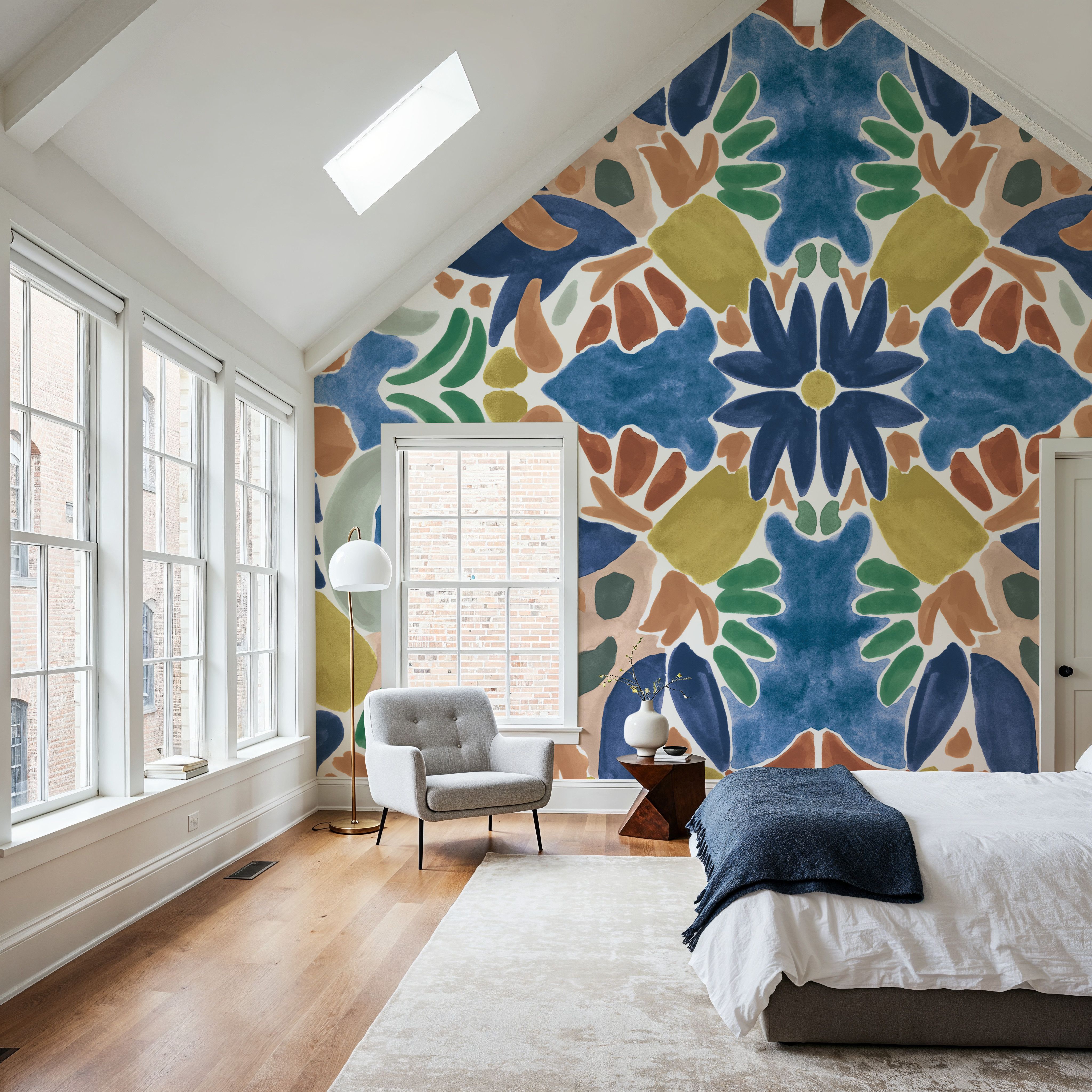 Kaleidoscope Burst I Blue