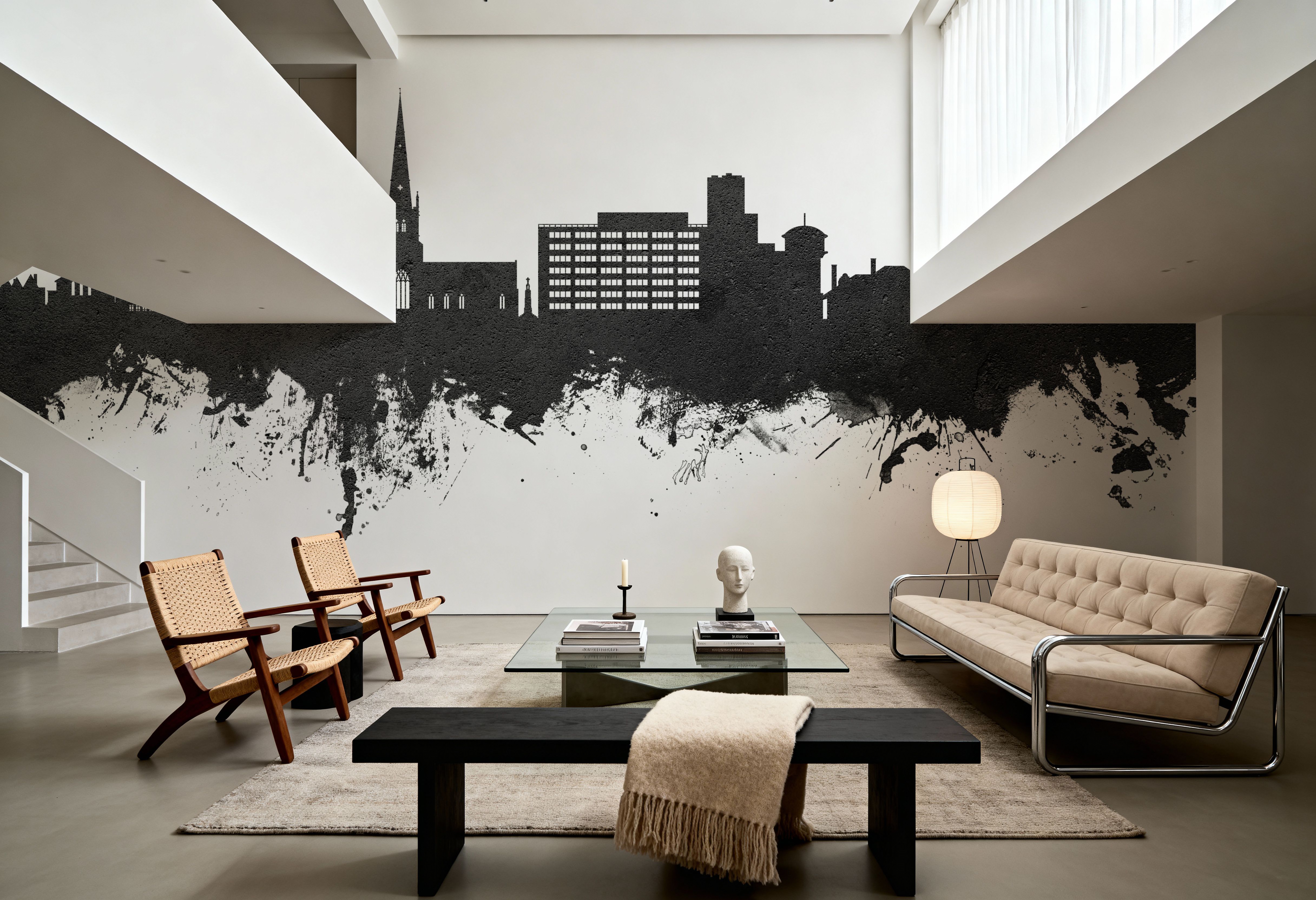 Solihull England Skyline Black & White