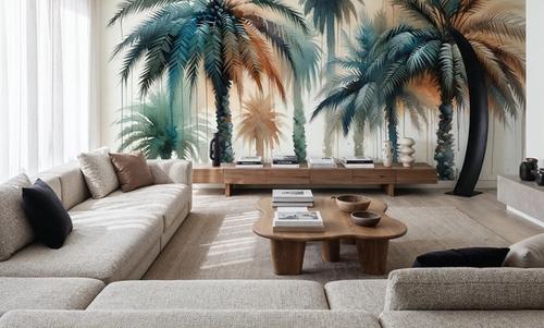 Palm Grove Watercolor