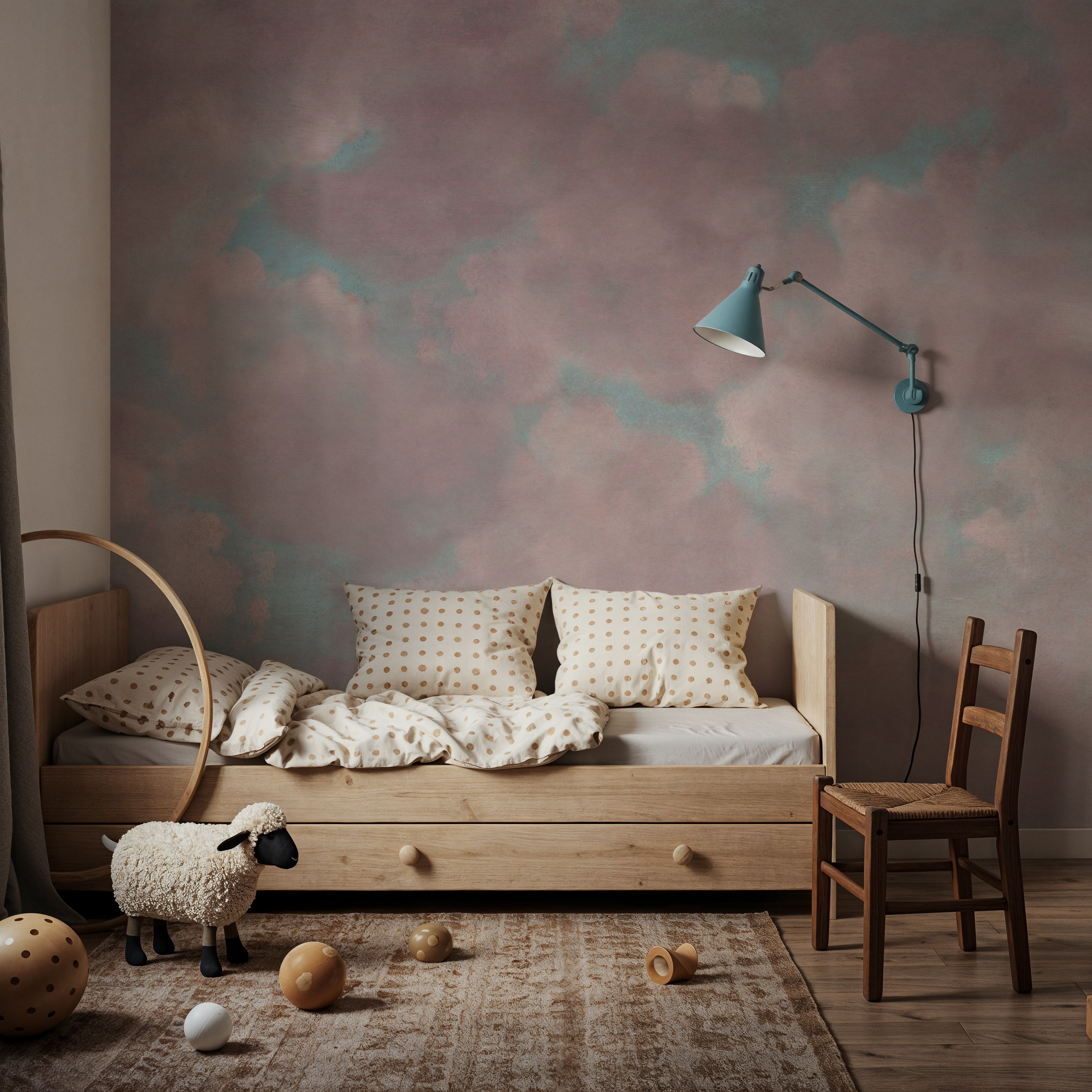 Painted Dreamy Clouds, Pink