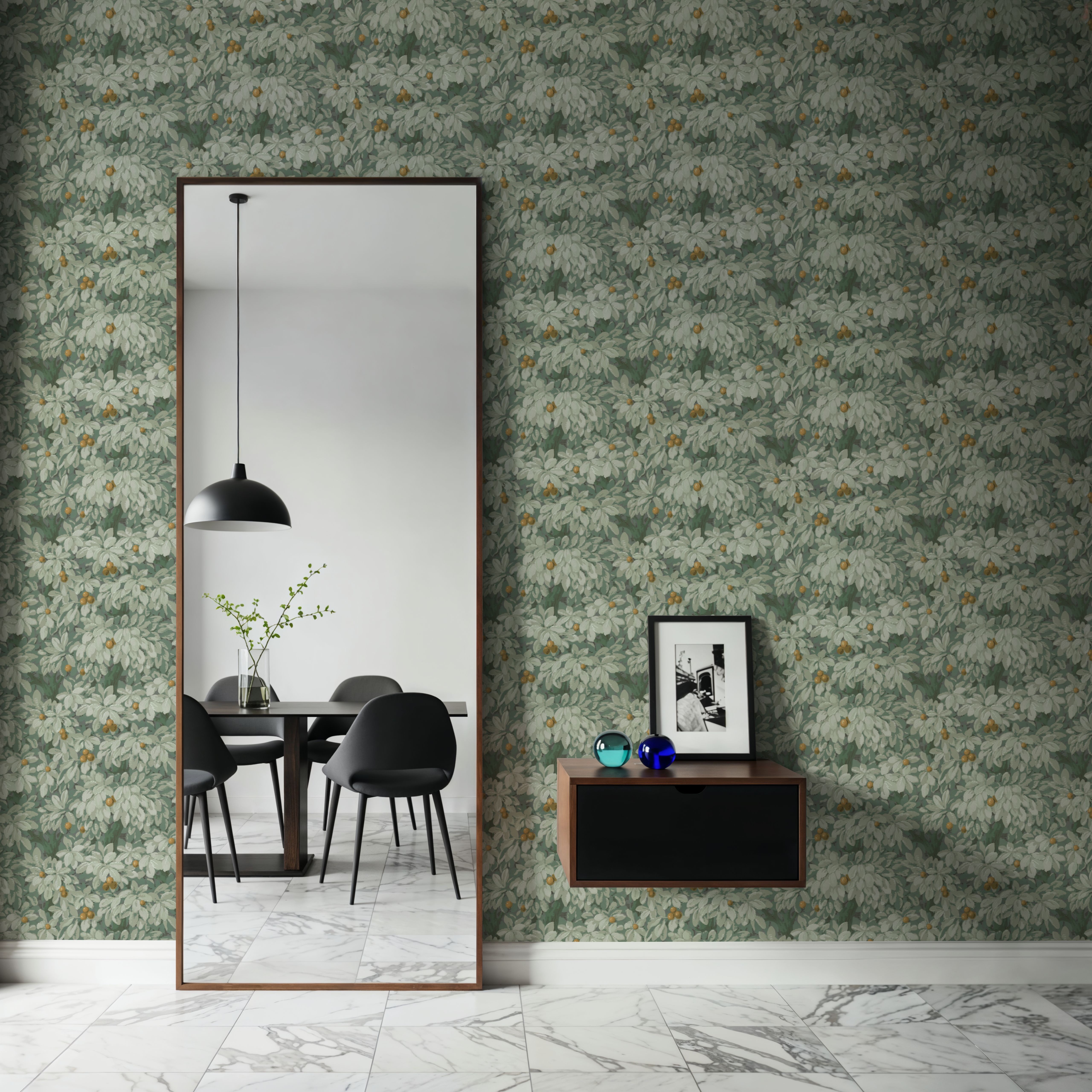 Fruit Tree Bower, Yellow on Laurel