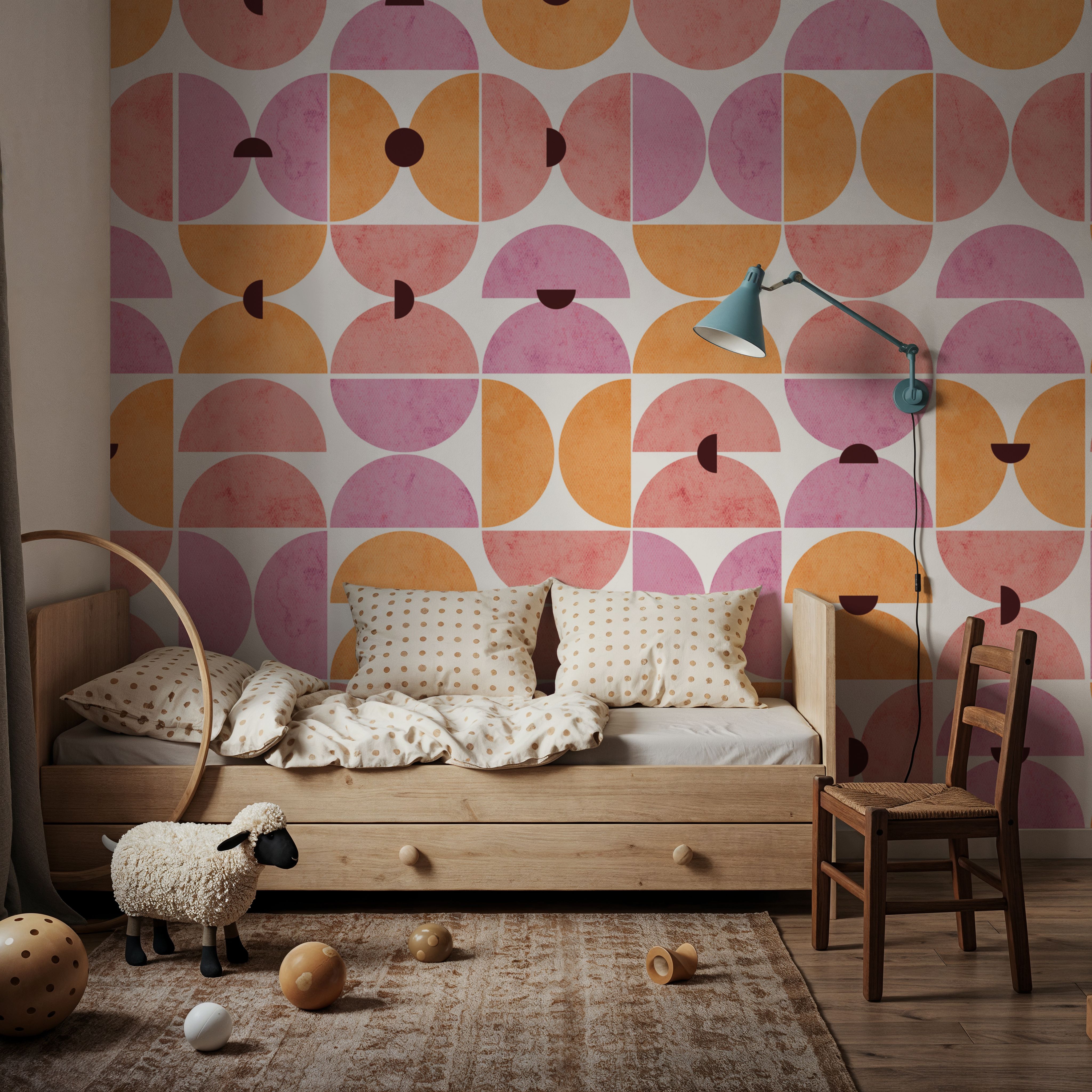 Homley Retro Shapes, Pink