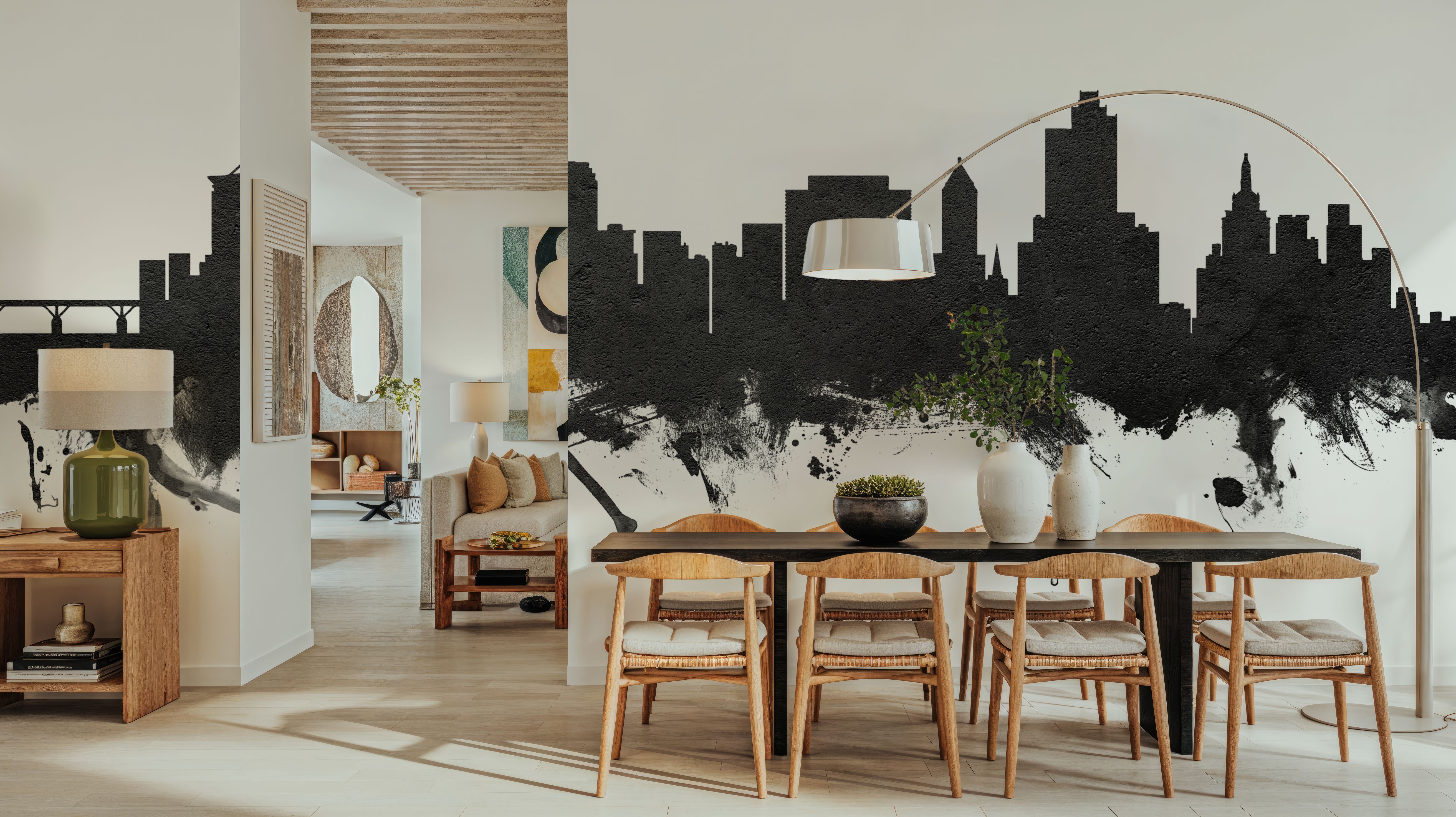 Tulsa Oklahoma Skyline Black & White 