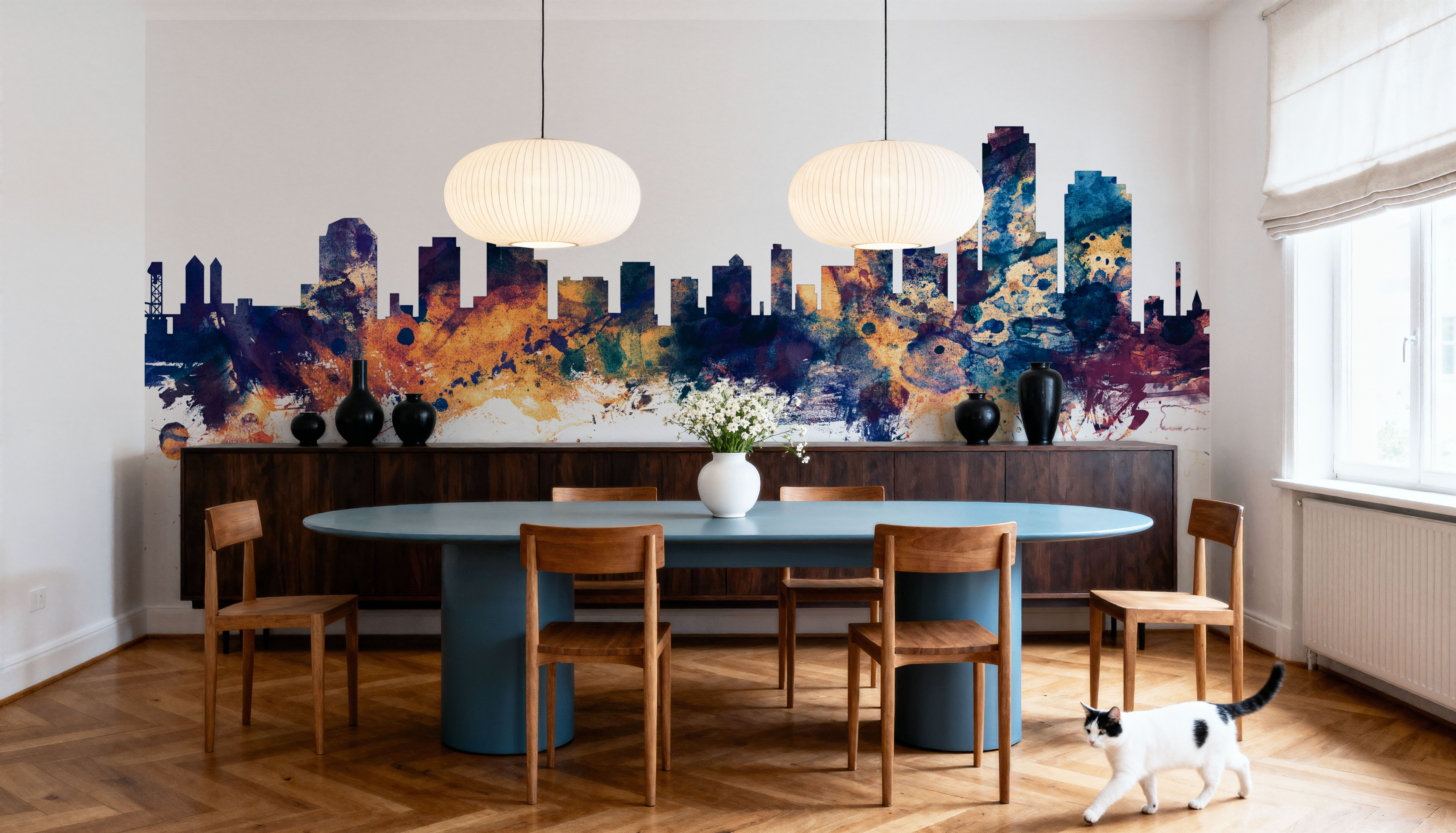 Wilmington Delaware Skyline Blue & Bronze