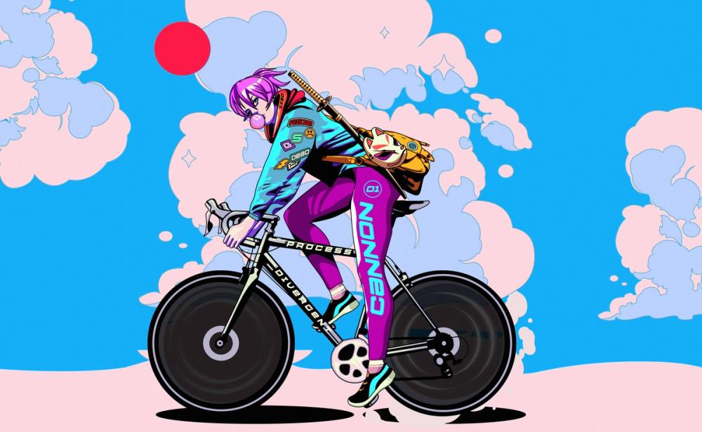 Anime Bike in Blue