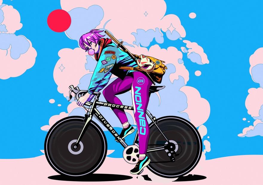 Anime Bike in Blue